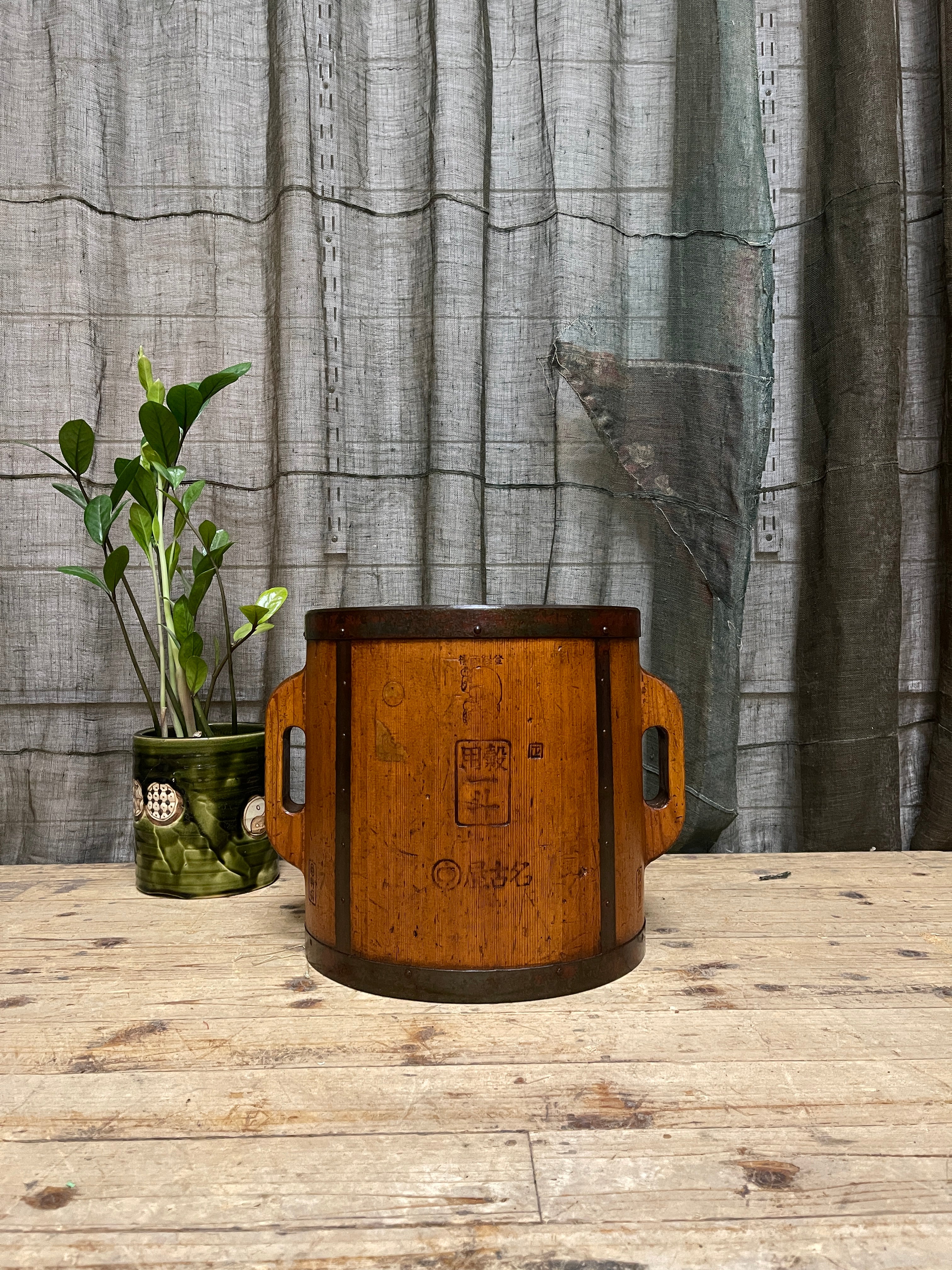 Tomasu, Antique Japanese Rice Measure Bucket