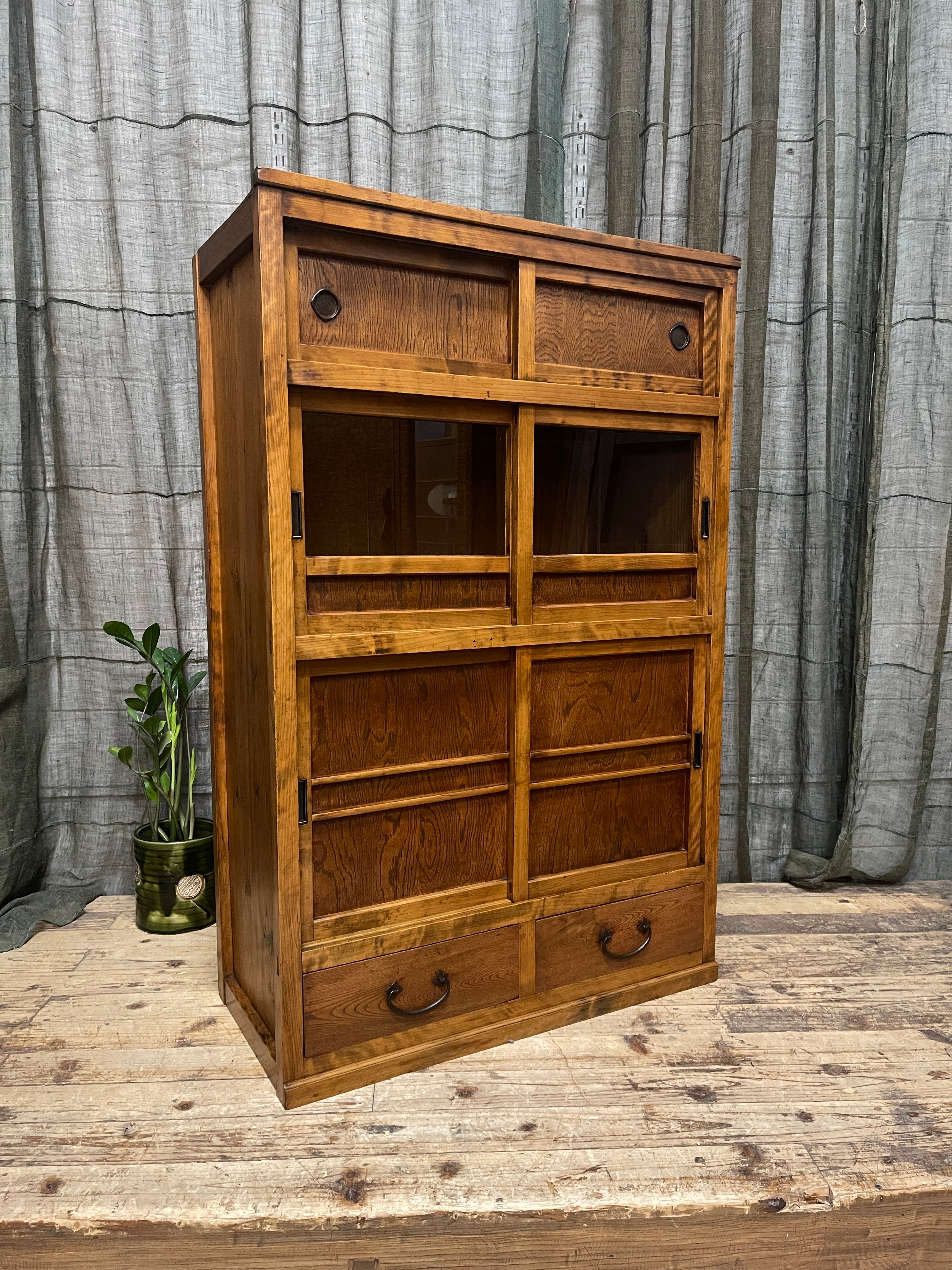 Japanese Mizuya, Kitchen Cabinet - Cedar & Cypress & Elm | Taisho, c.1915