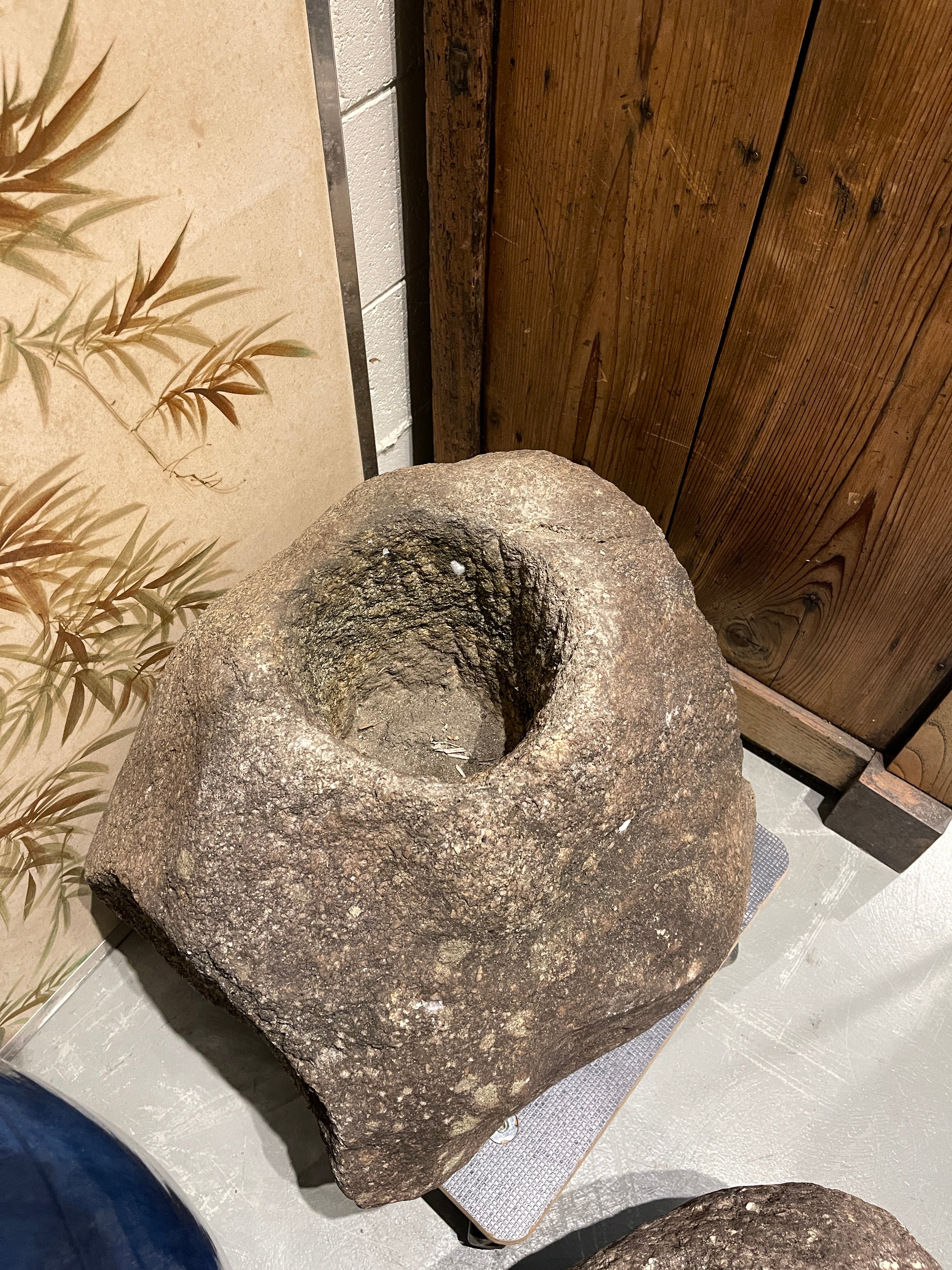 Japanese Chozubachi, Stone Water Basin - Granite | Meiji