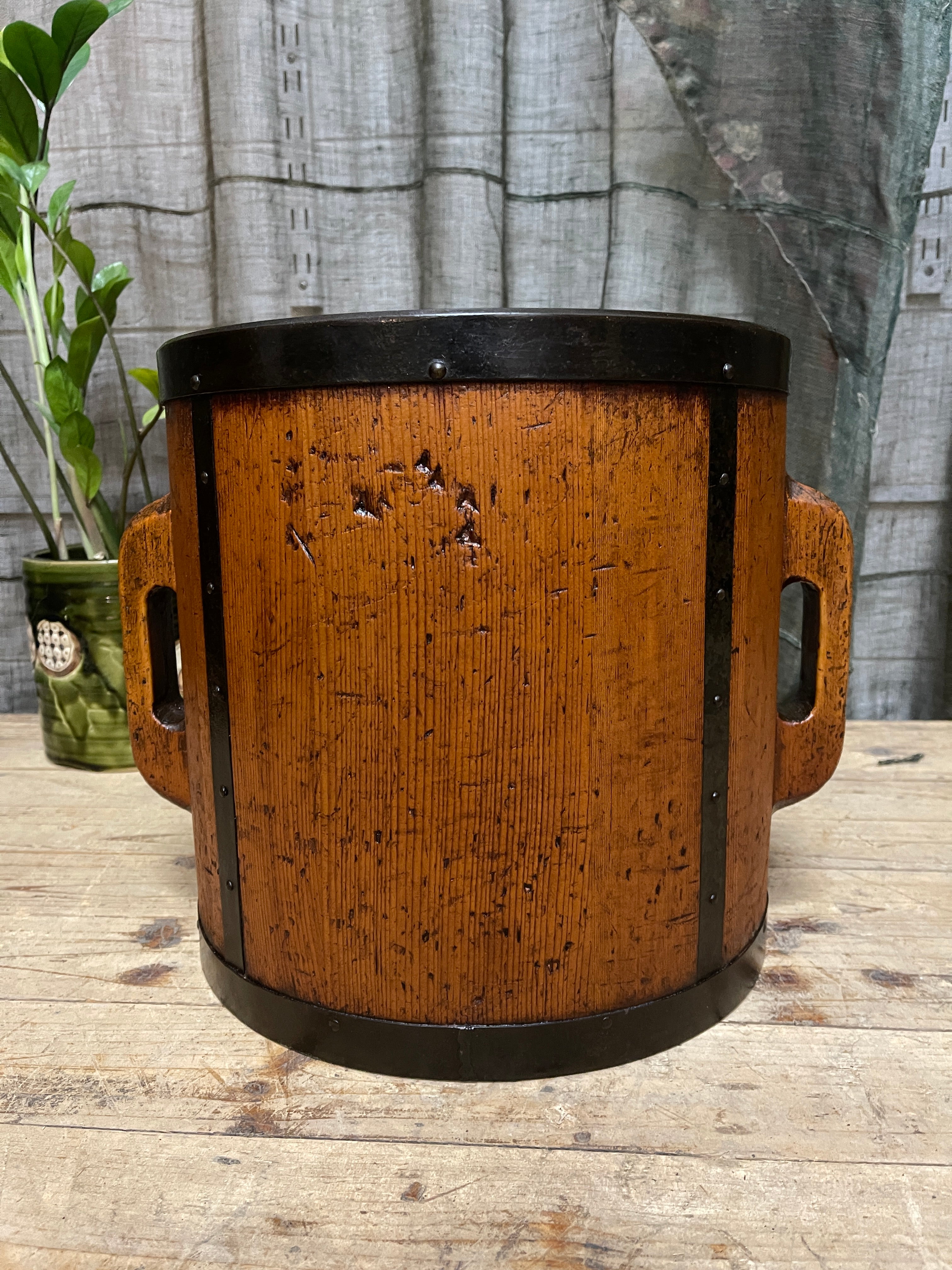 Tomasu, Antique Japanese Rice Measure Bucket