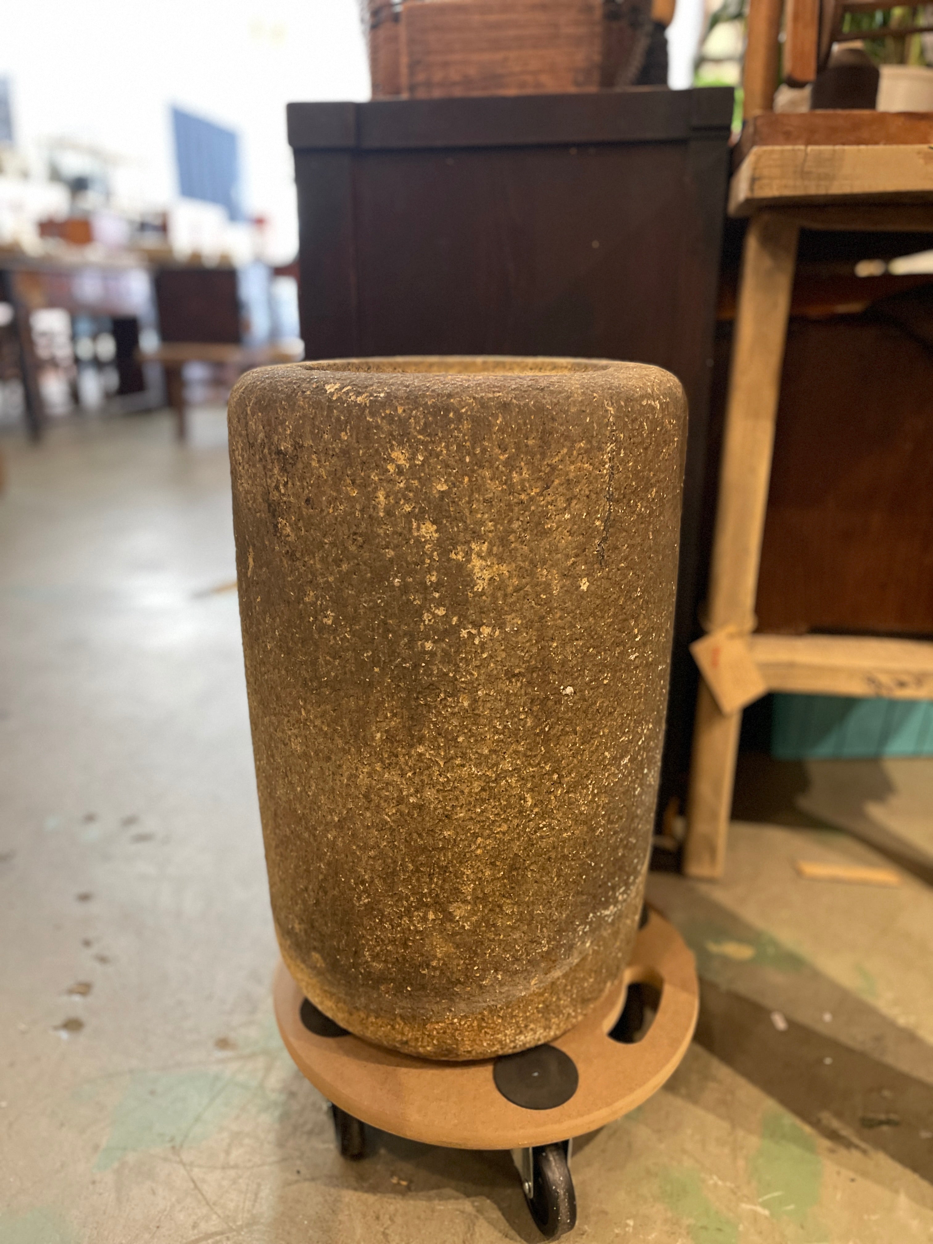 Japanese Chozubachi, Stone Water Basin - Granite | Meiji