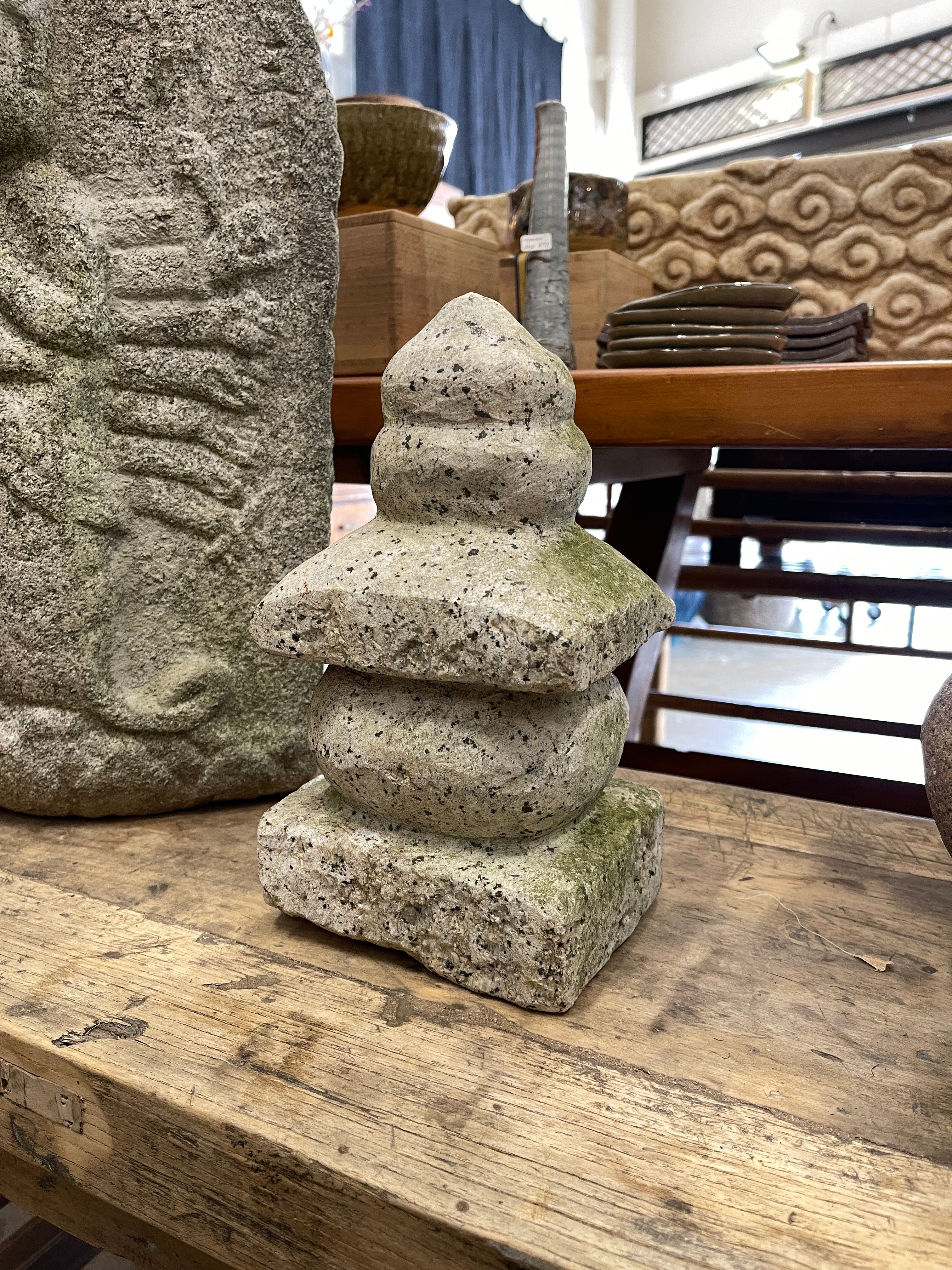 Japanese Stone Carving Of Gorinto