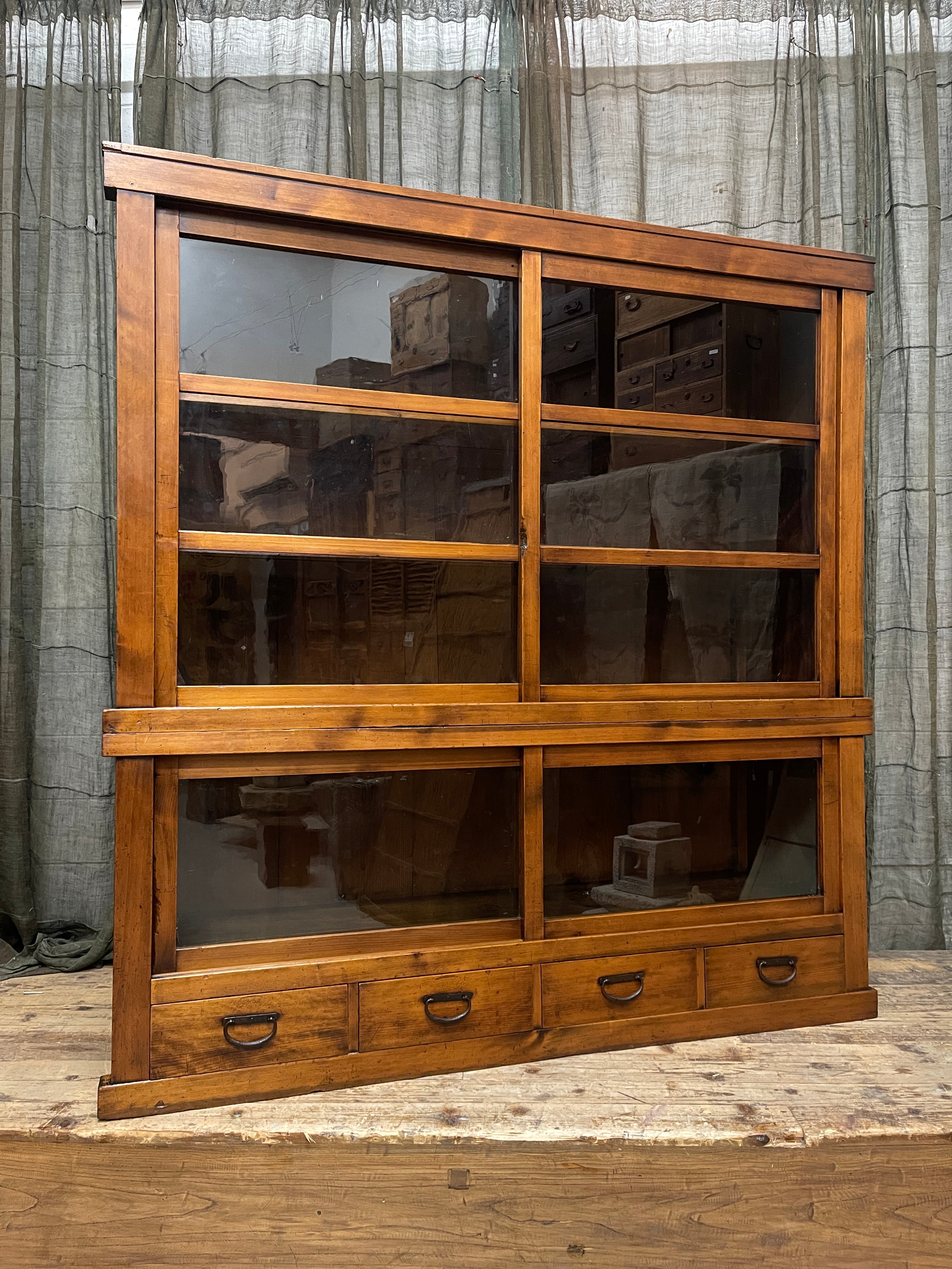 Japanese Shop Display Cabinet - Cypress & Cedar | Meiji