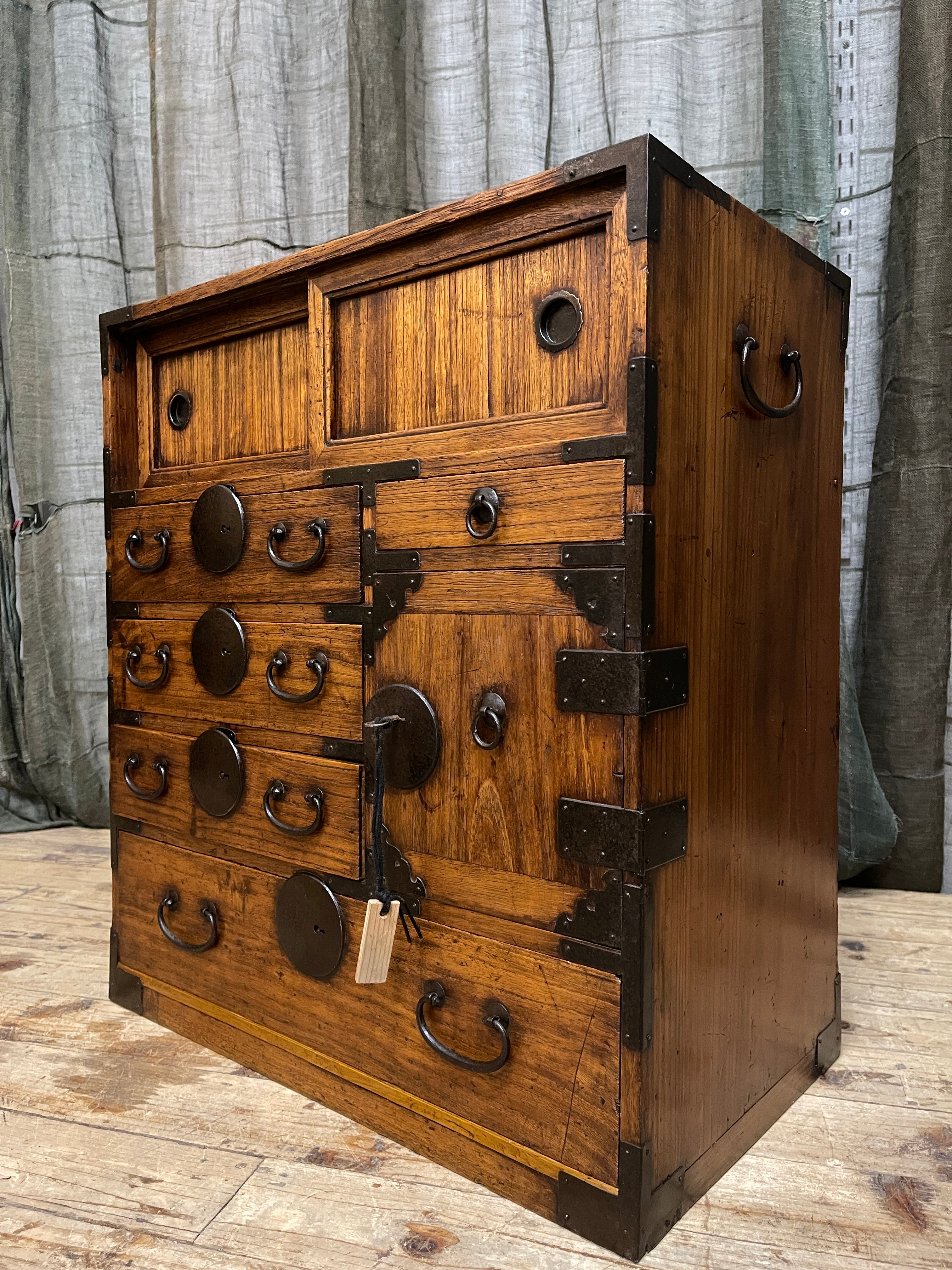 Ko Dansu, Japanese Side Cabinet - Cypress & Paulownia | Meiji