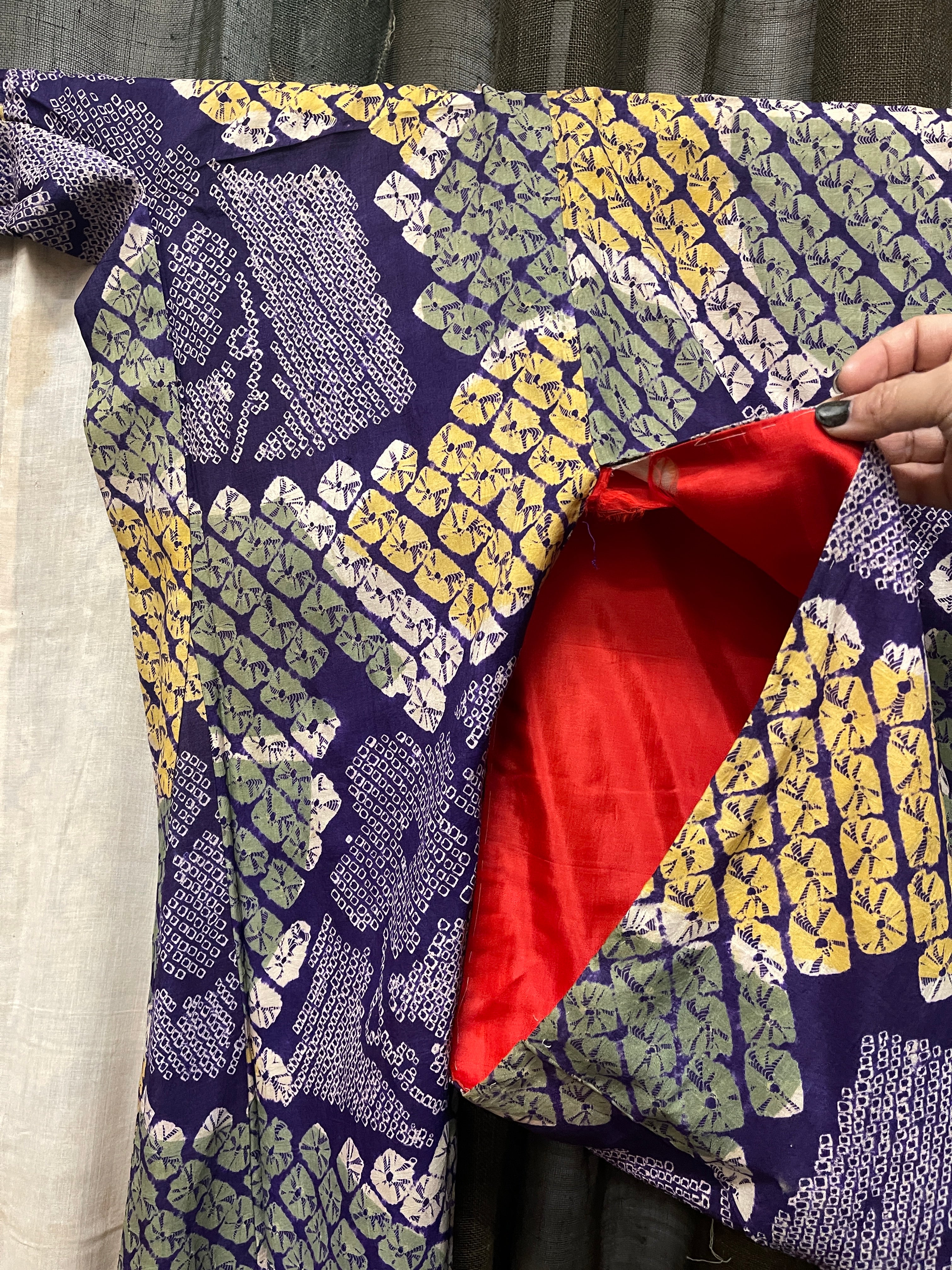 Vintage Japanese Silk Kimono | Shibori, c.1930