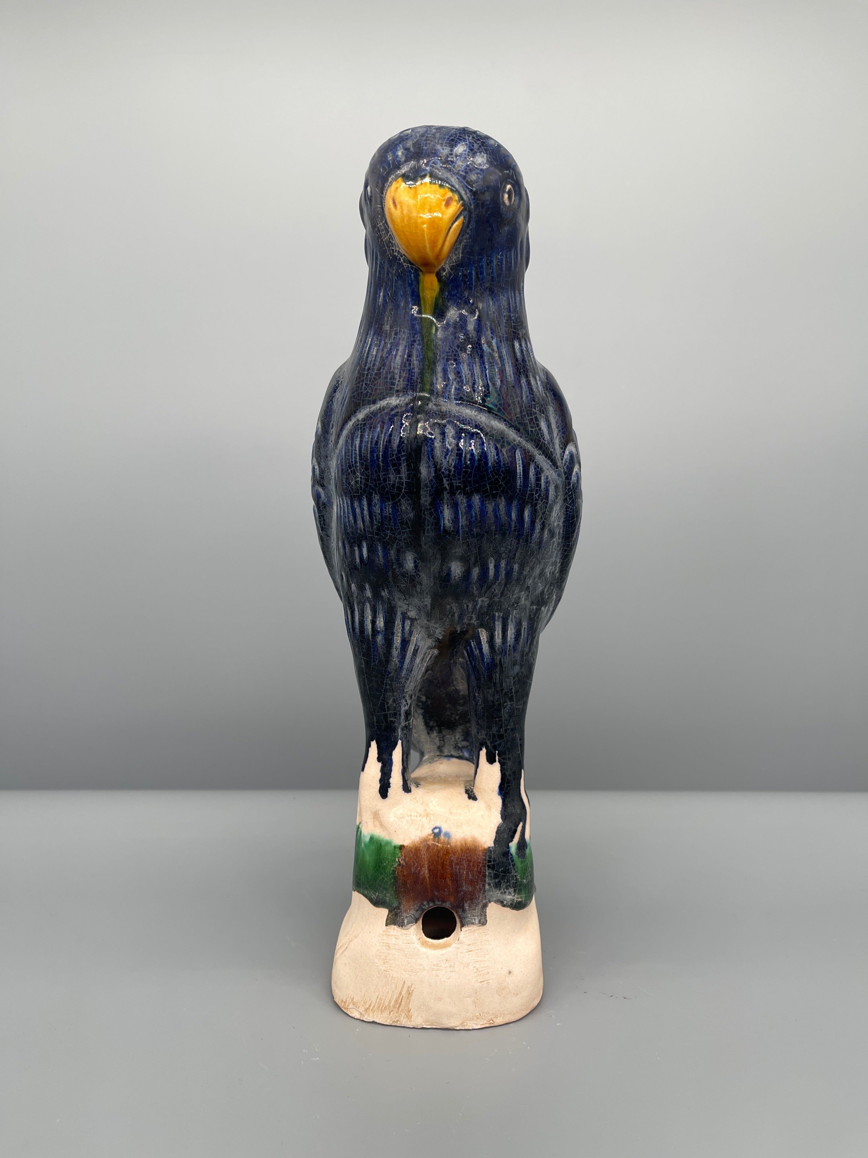 Chinese Ceramic Indigo Blue Parrots