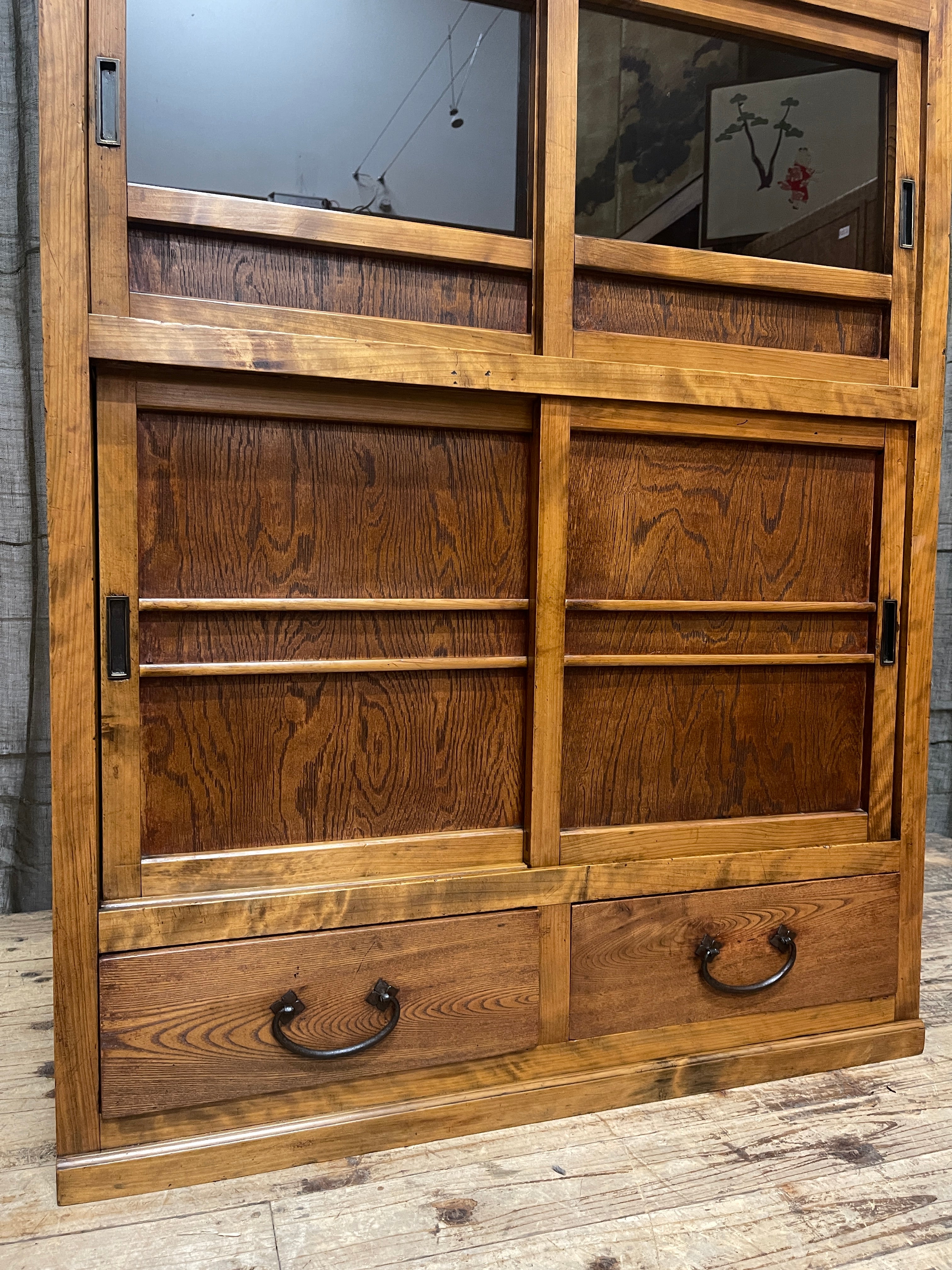 Japanese Mizuya, Kitchen Cabinet - Cedar & Cypress & Elm | Taisho, c.1915