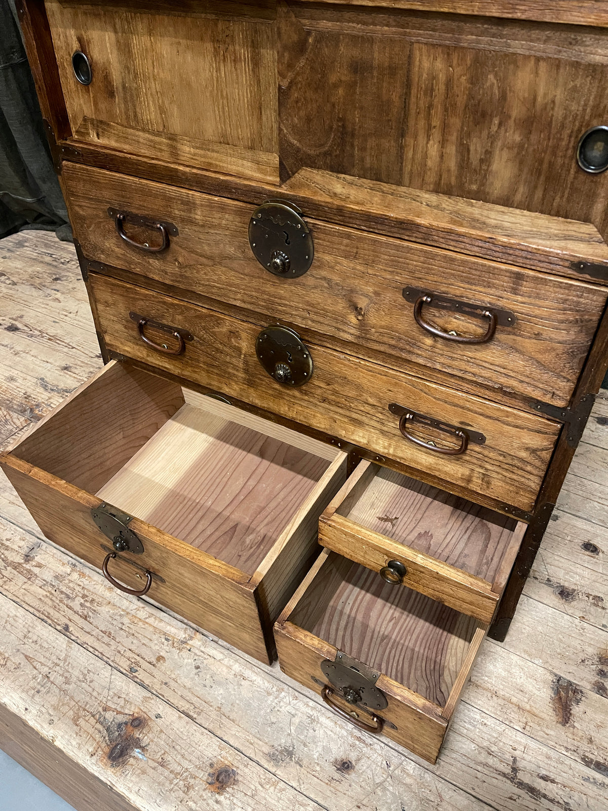Ko Dansu, Japanese Side Cabinet - Paulownia | Taisho