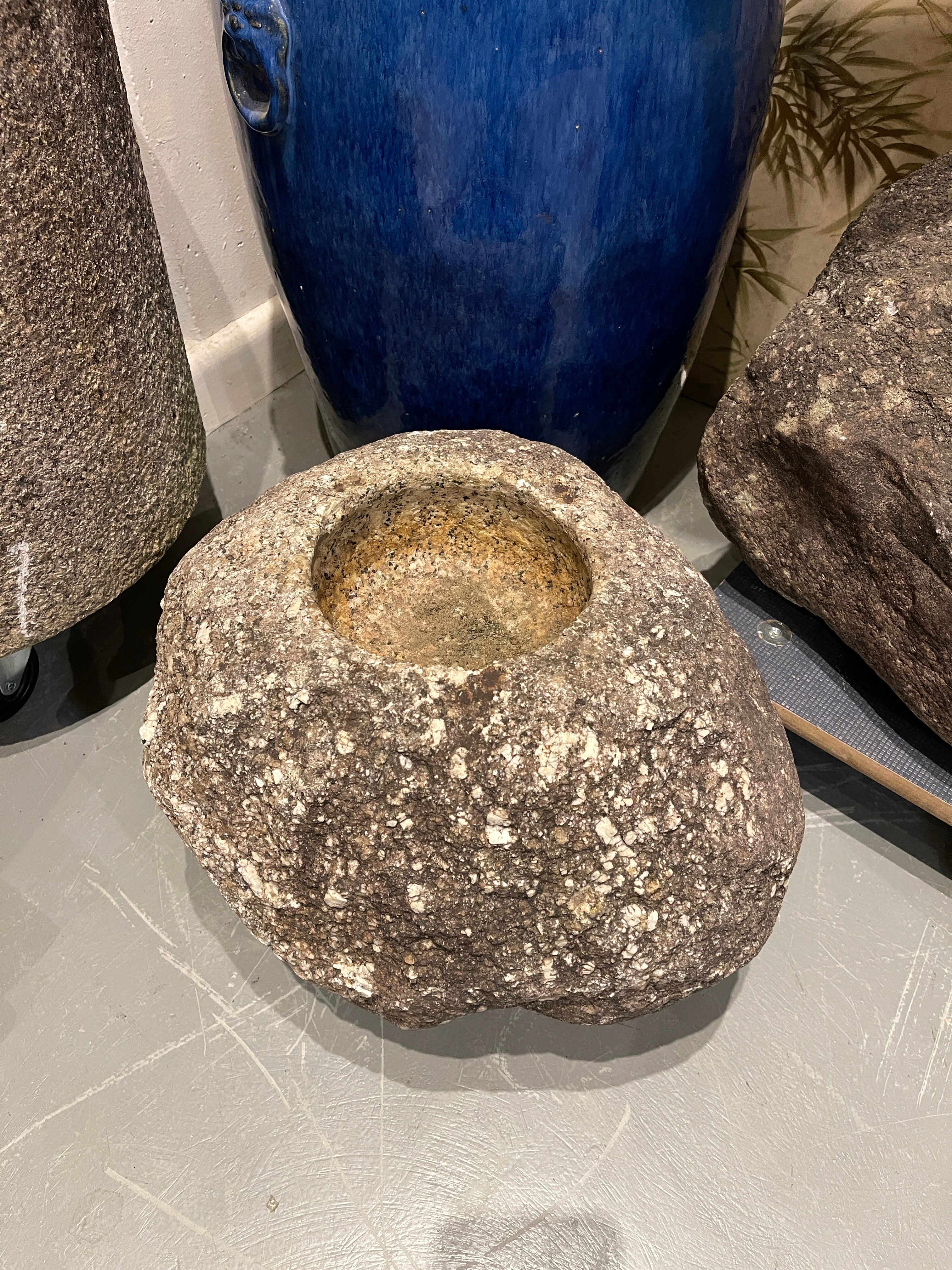 Japanese Chozubachi, Stone Water Basin - Granite | Meiji