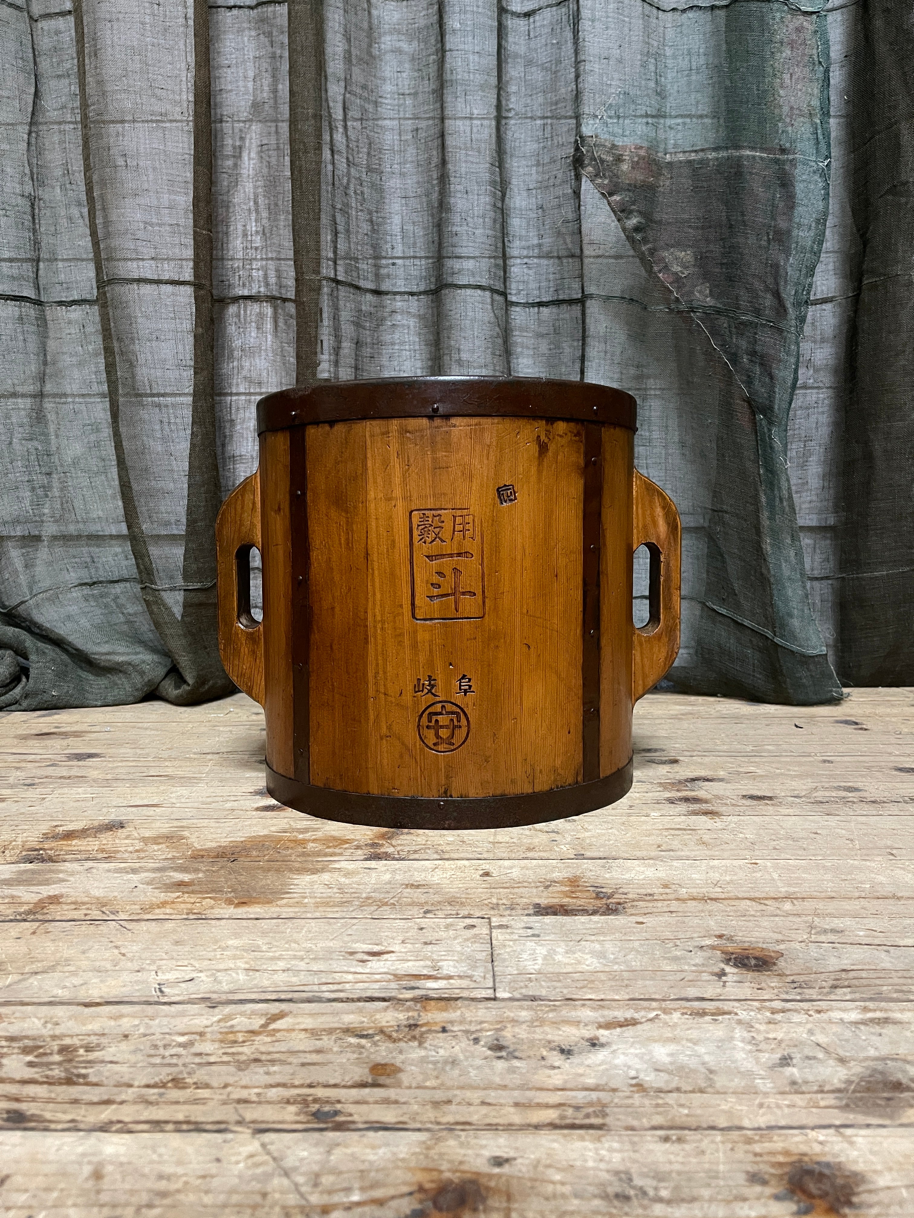 Tomasu, Antique Japanese Rice Measure Bucket