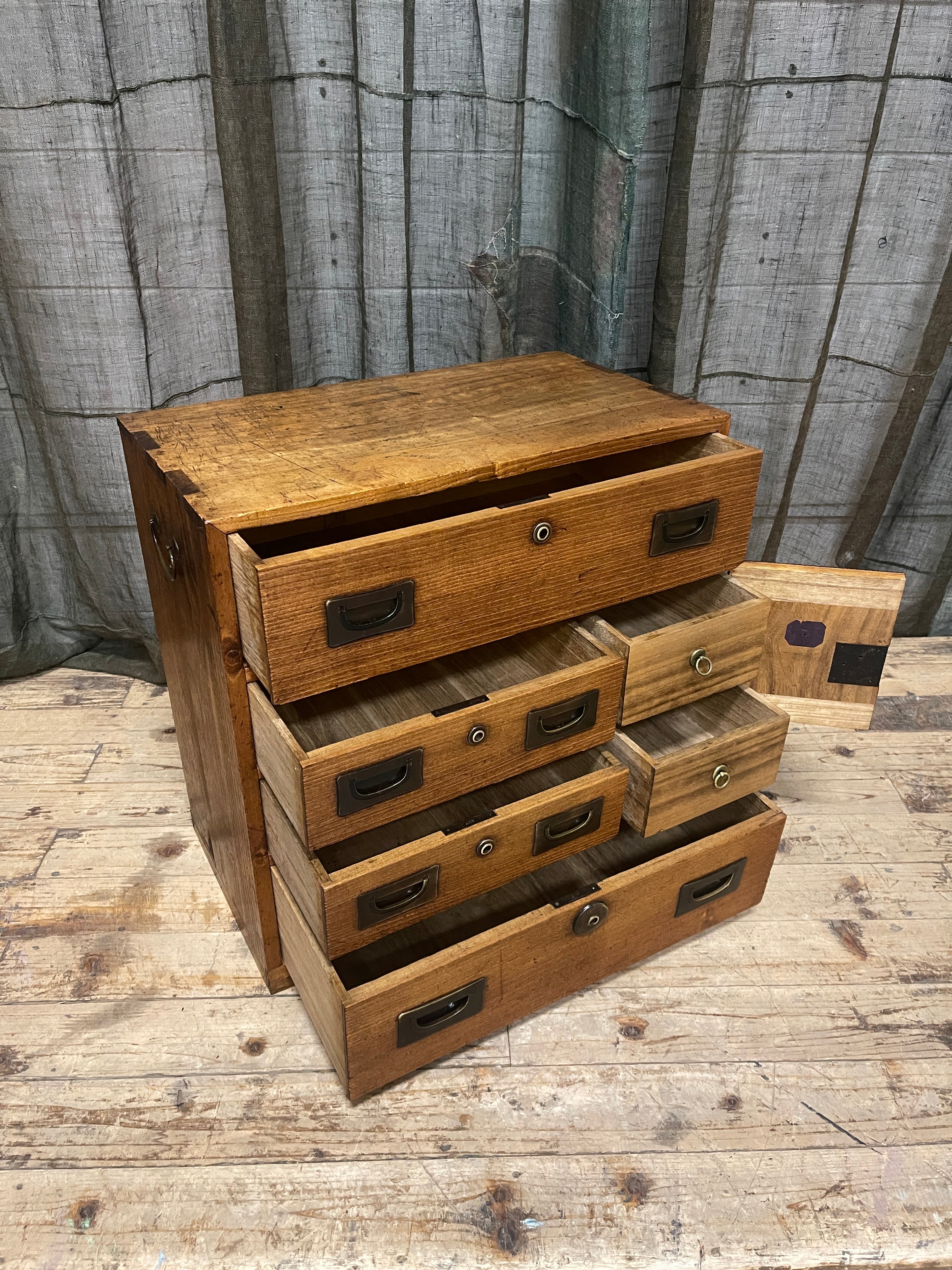 Vintage Japanese Ko Dansu Side Cabinet - Paulownia | Showa