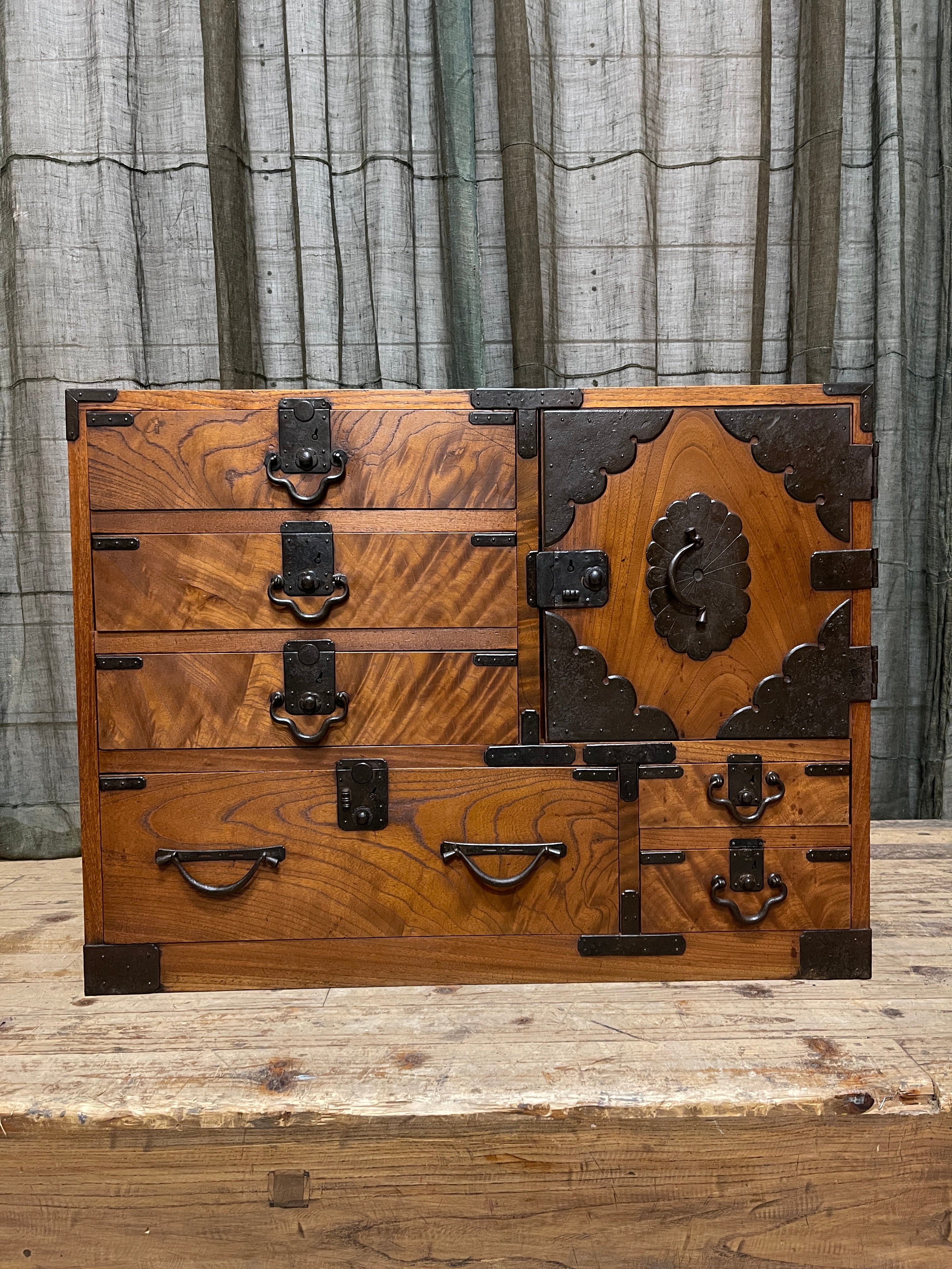 Japanese Choba Dansu, Merchant's Chest - Elm | c.1900