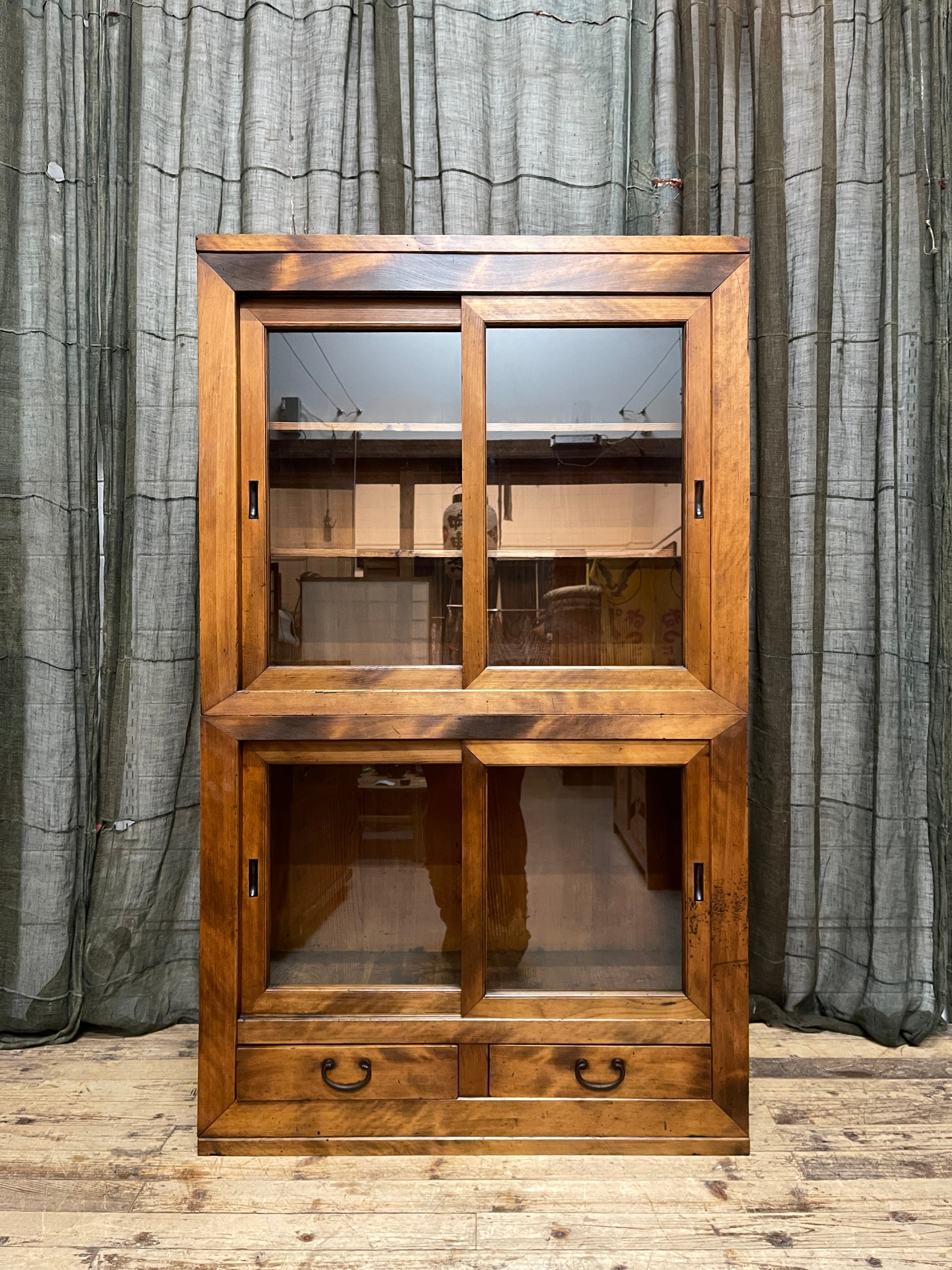Japanese Shop Display Cabinet - Cedar & Cypress | Meiji