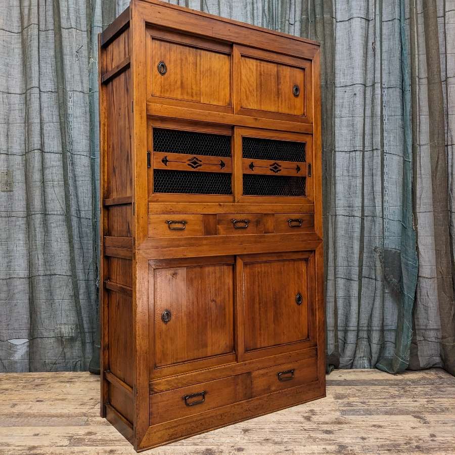 Japanese Mizuya, Kitchen Cabinet - Cedar & Copper | c.1890