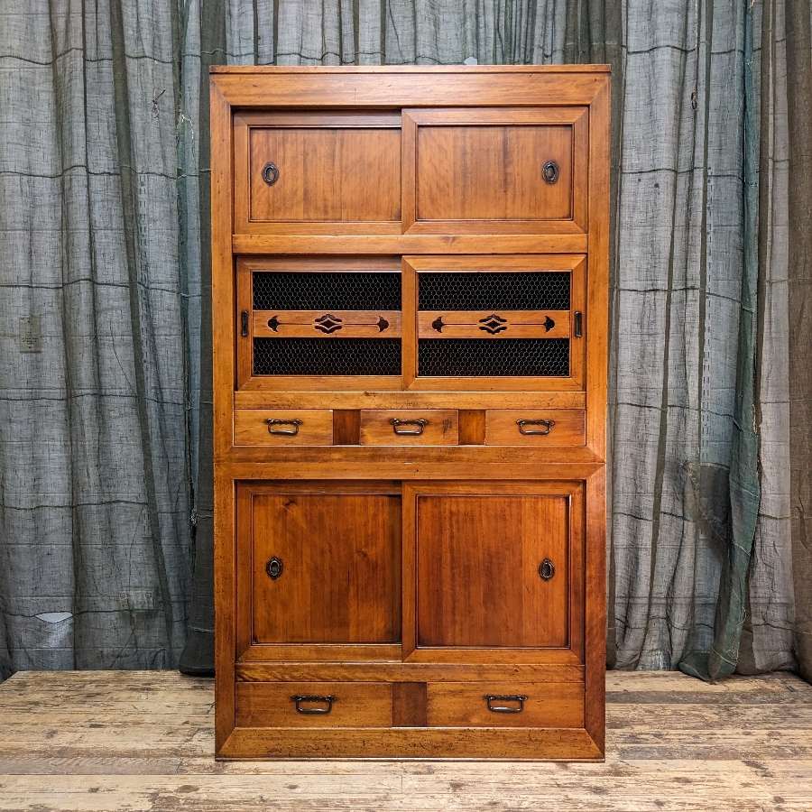 Japanese Mizuya, Kitchen Cabinet - Cedar & Copper | c.1890