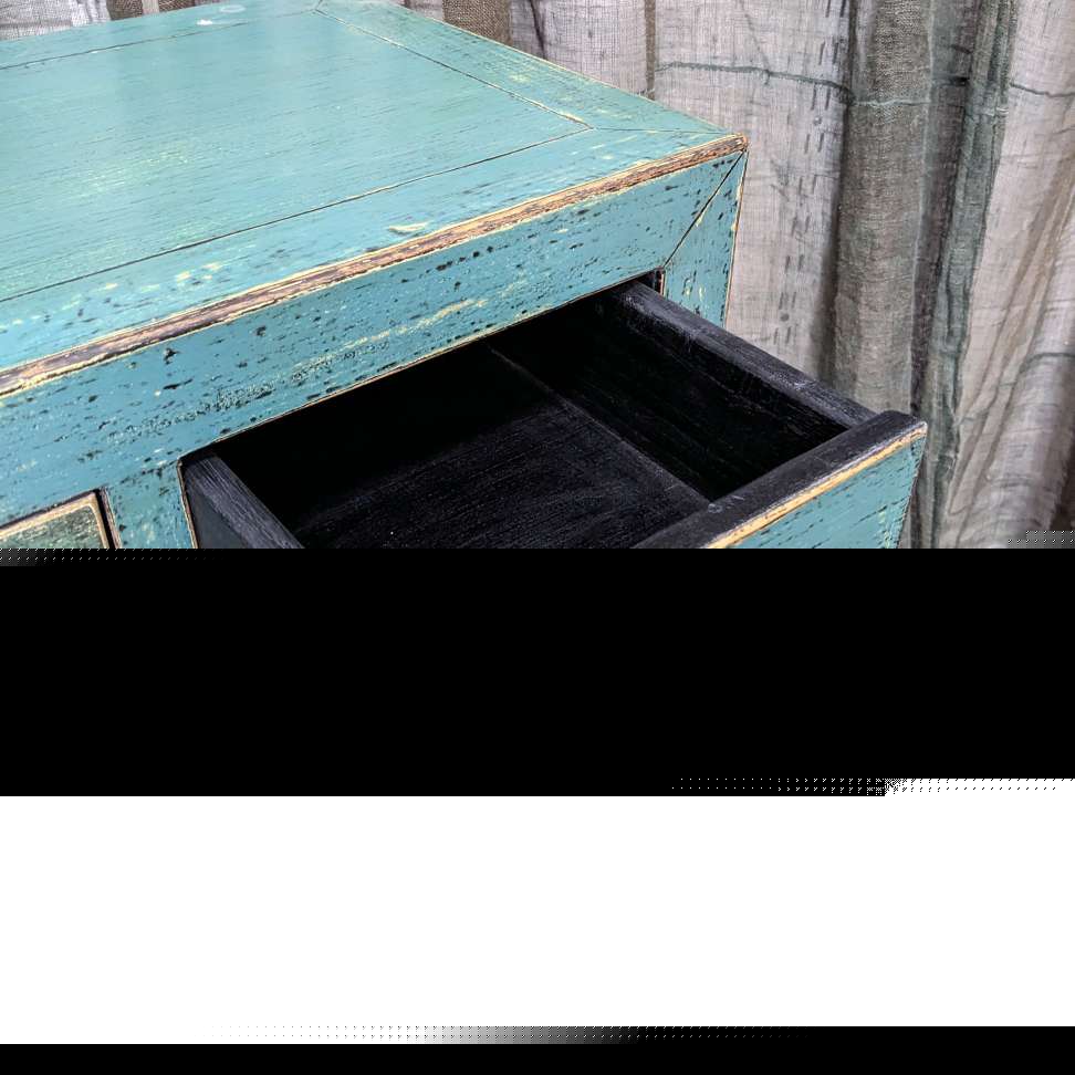 Chinese Blue Lacquered Hall Table