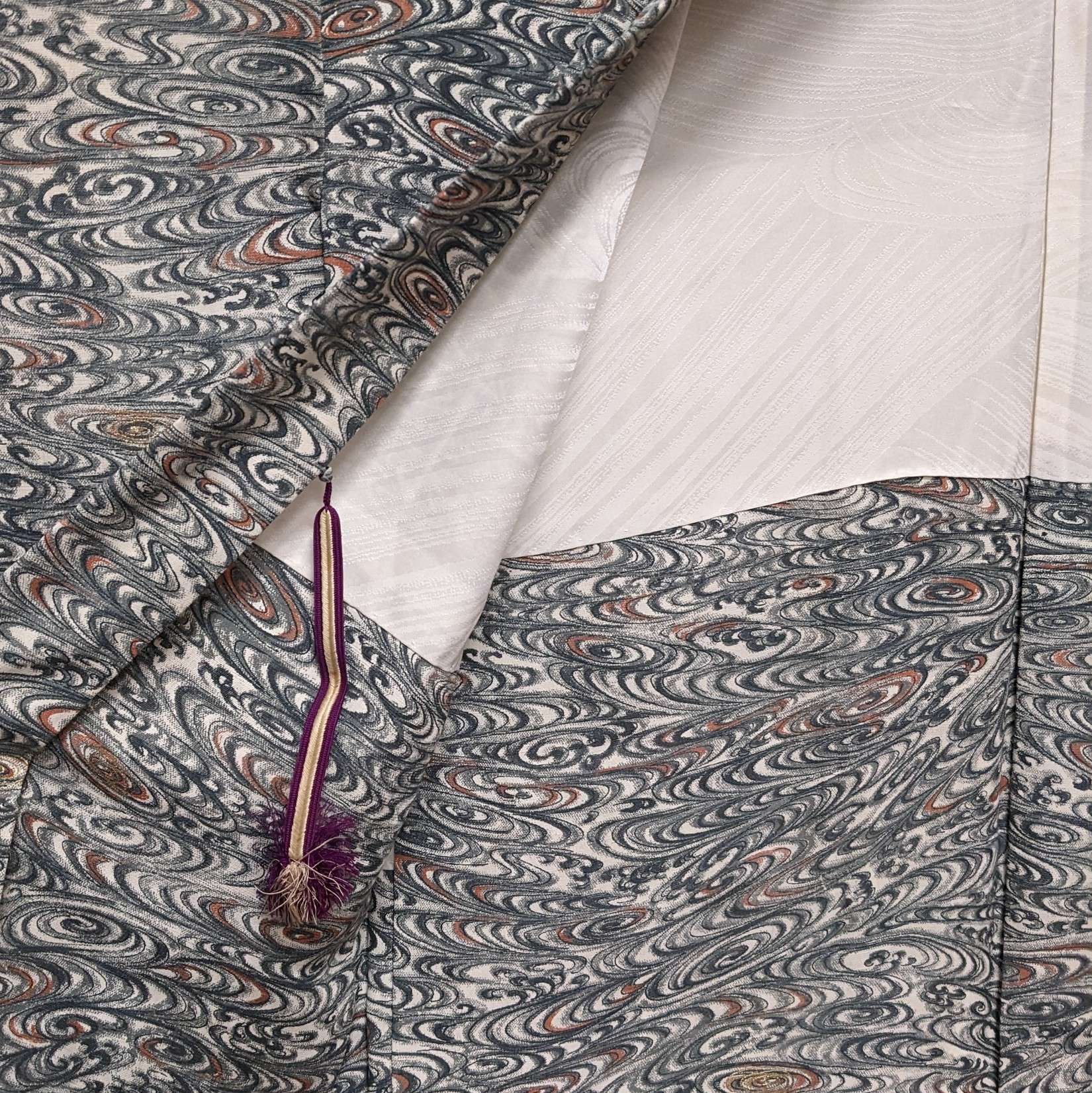 Japanese Haori-Kimono Jacket - Soft drape Marbled design