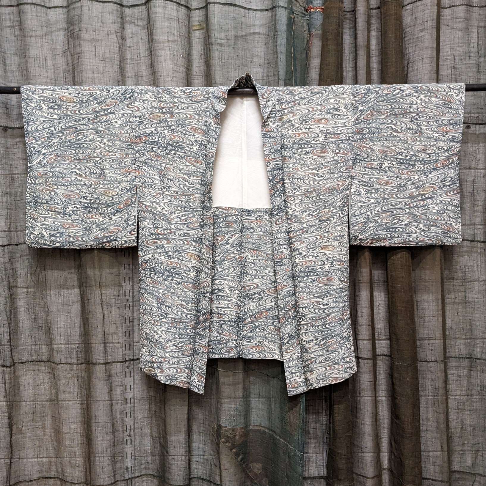 Japanese Haori-Kimono Jacket - Soft drape Marbled design