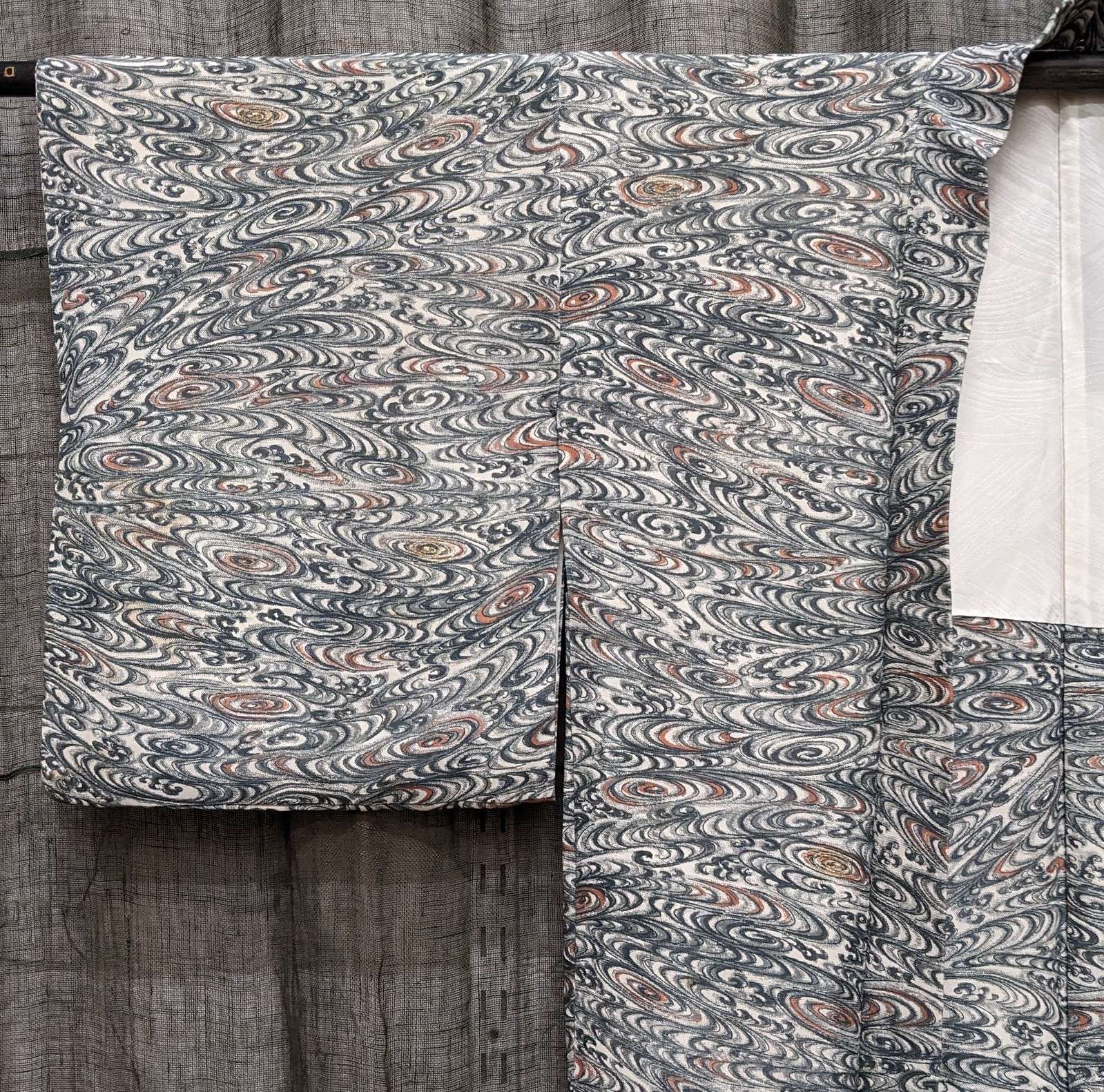 Japanese Haori-Kimono Jacket - Soft drape Marbled design