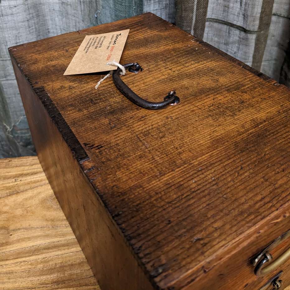 Japanese Two-Drawer Document Box - Cedar