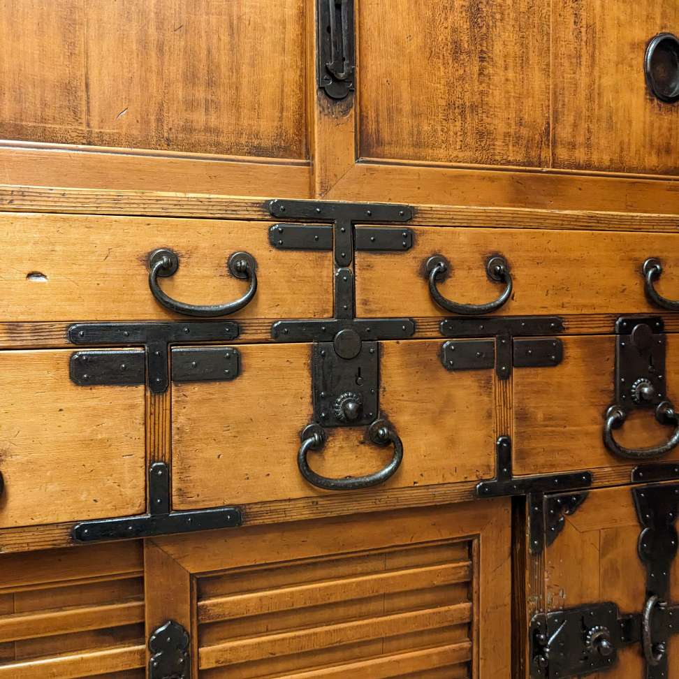 Japanese Choba Dansu, Merchant’s Chest – Cedar, Cypress & Iron | Meiji