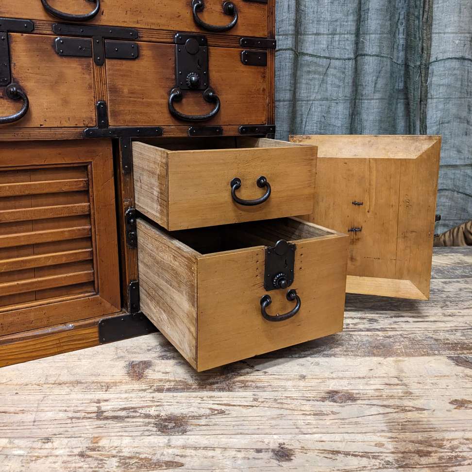 Japanese Choba Dansu, Merchant’s Chest – Cedar, Cypress & Iron | Meiji