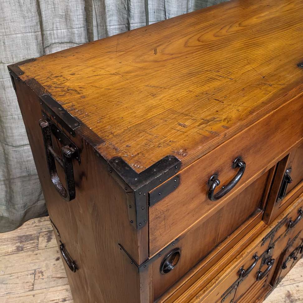 Japanese Choba Dansu, Merchant’s Chest – Cedar, Cypress & Iron | Meiji