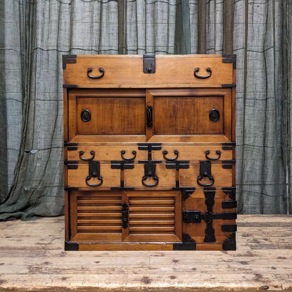 Japanese Choba Dansu, Merchant’s Chest – Cedar, Cypress & Iron | Meiji