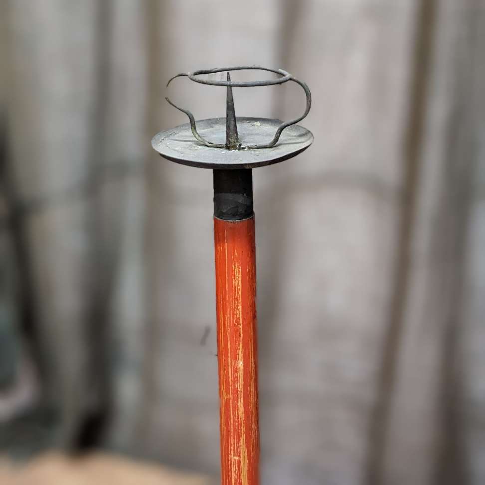 Pair Of Lacquered Japanese Candle Stands