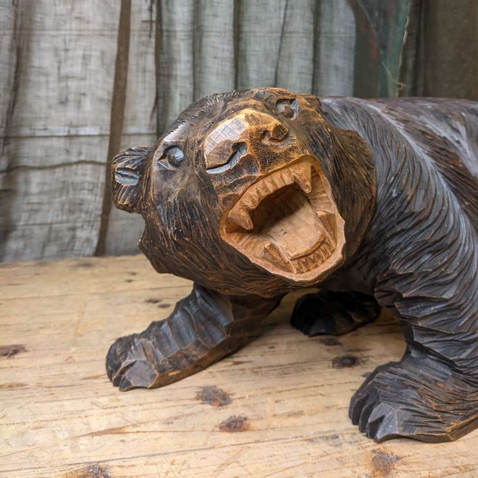 Japanese Carved Wooden Bear | Kibori Kuma