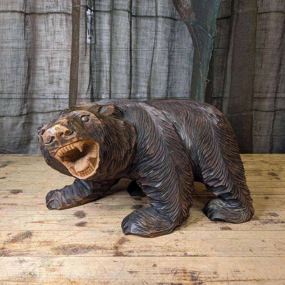 Japanese Carved Wooden Bear | Kibori Kuma