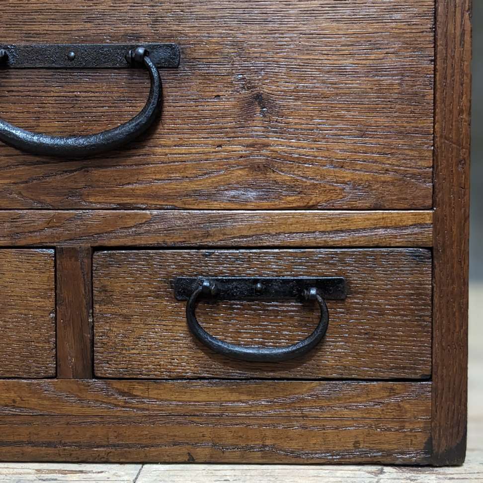 Japanese Small Document Chest - Elm | Meiji c.1900
