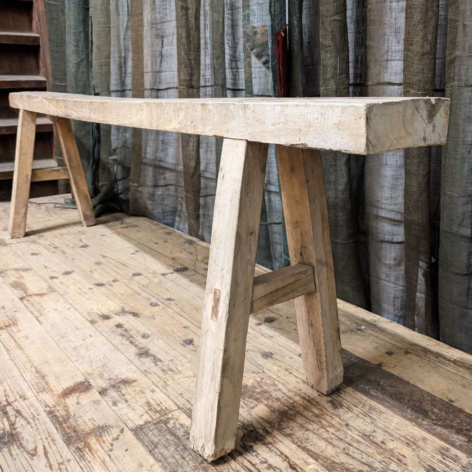 Provincial Chinese Cypress Bench Seat