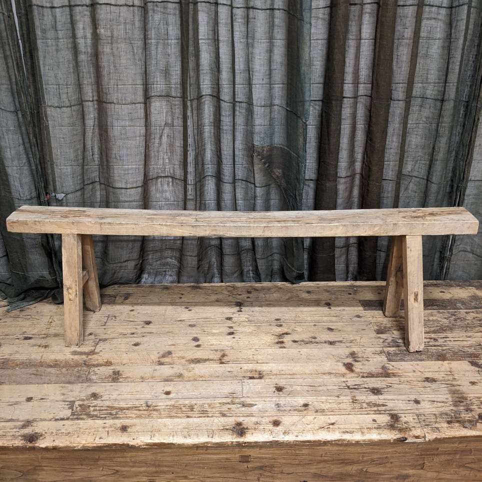 Provincial Chinese Cypress Bench Seat