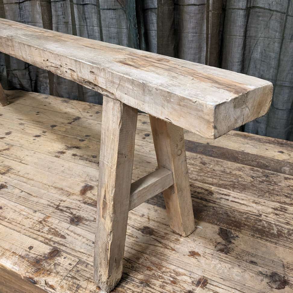 Provincial Chinese Cypress Bench Seat