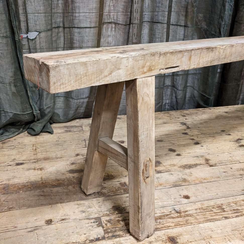 Provincial Chinese Cypress Bench Seat
