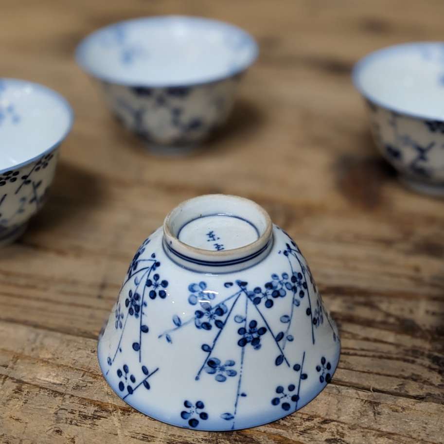 Set of Six Japanese Tea Cups