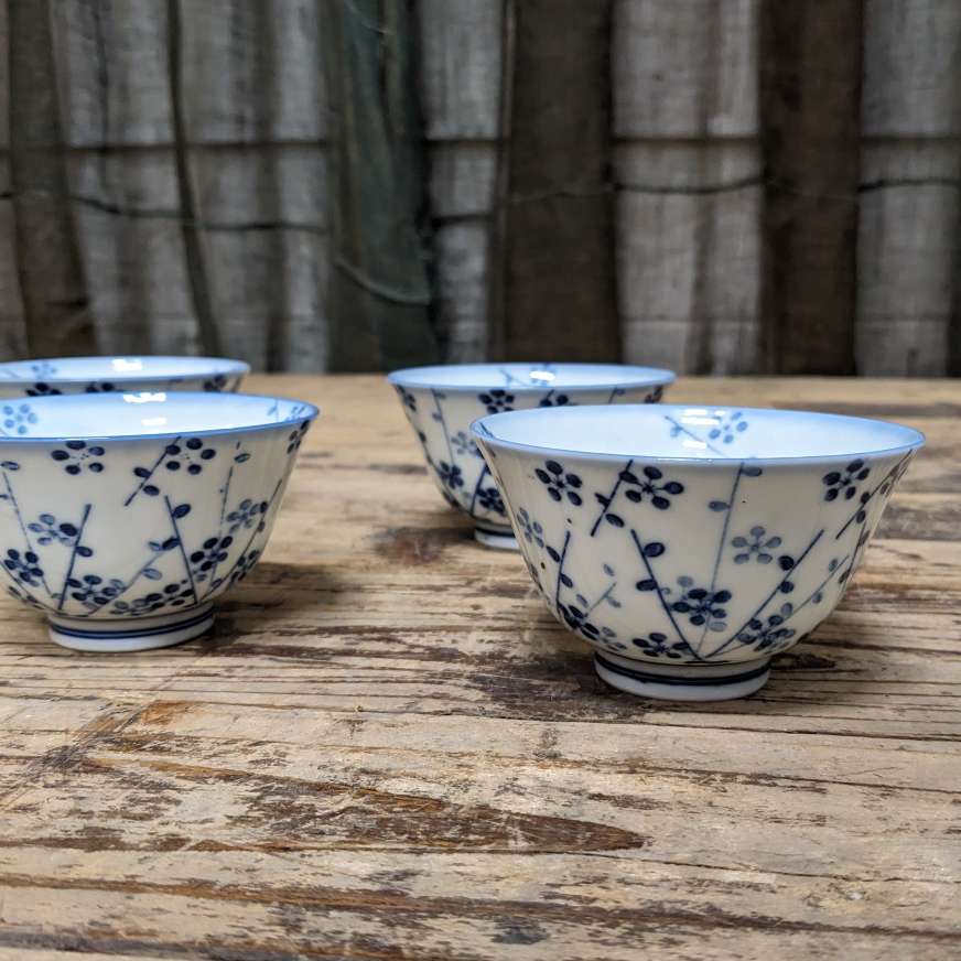 Set of Six Japanese Tea Cups