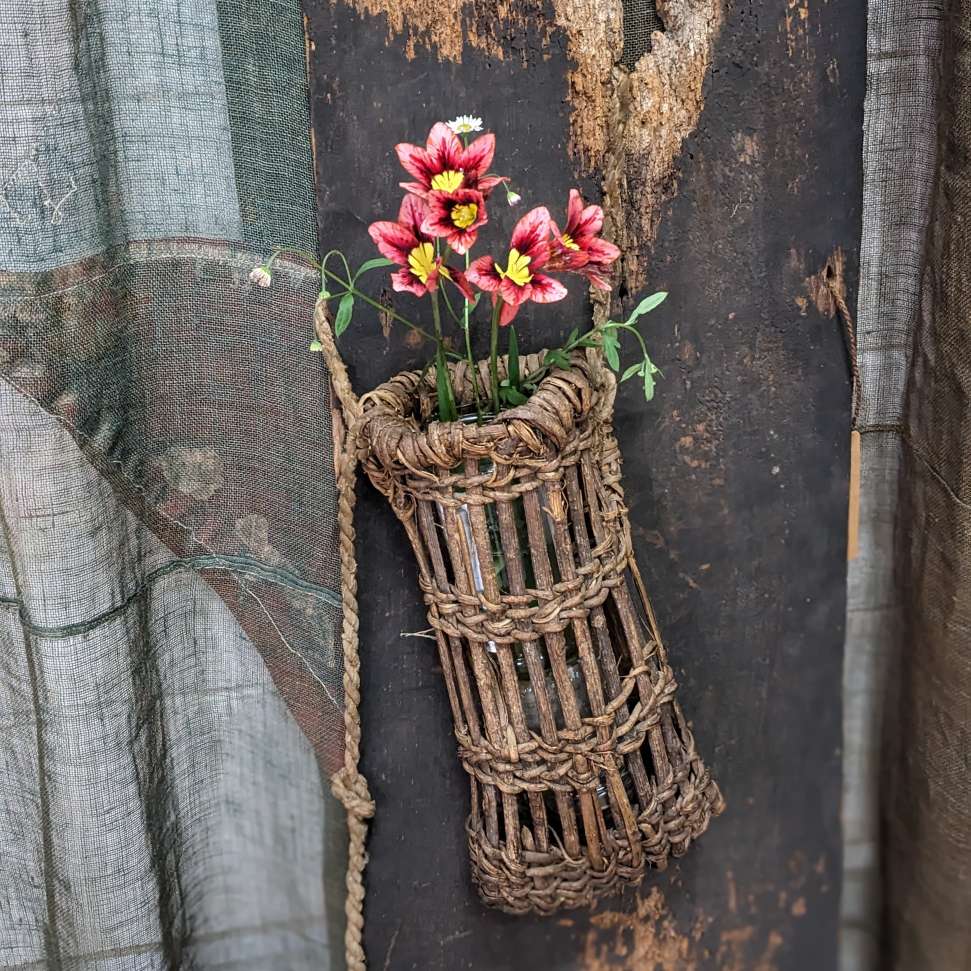 Vintage Woven Japanese Basket & Panel