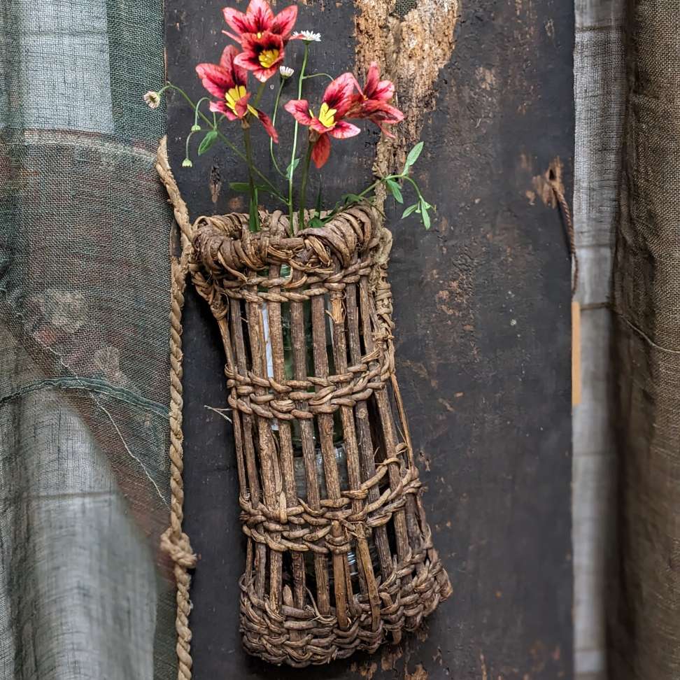 Vintage Woven Japanese Basket & Panel