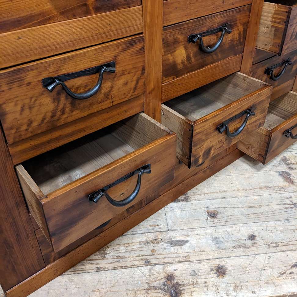 Japanese Shop Display Cabinet - Cedar & Cypress | Meiji, Late 1800's