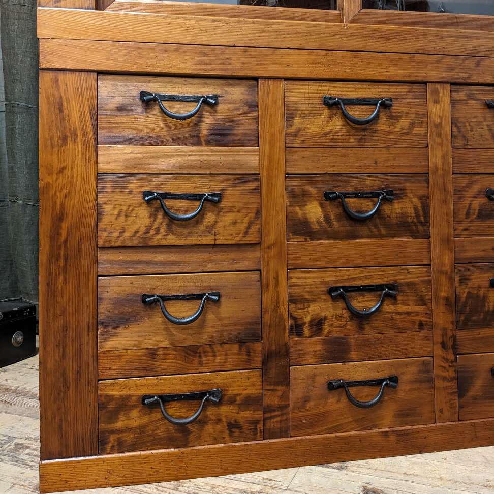 Japanese Shop Display Cabinet - Cedar & Cypress | Meiji, Late 1800's