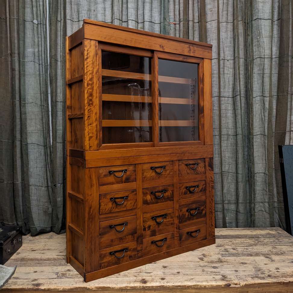 Japanese Shop Display Cabinet - Cedar & Cypress | Meiji, Late 1800's