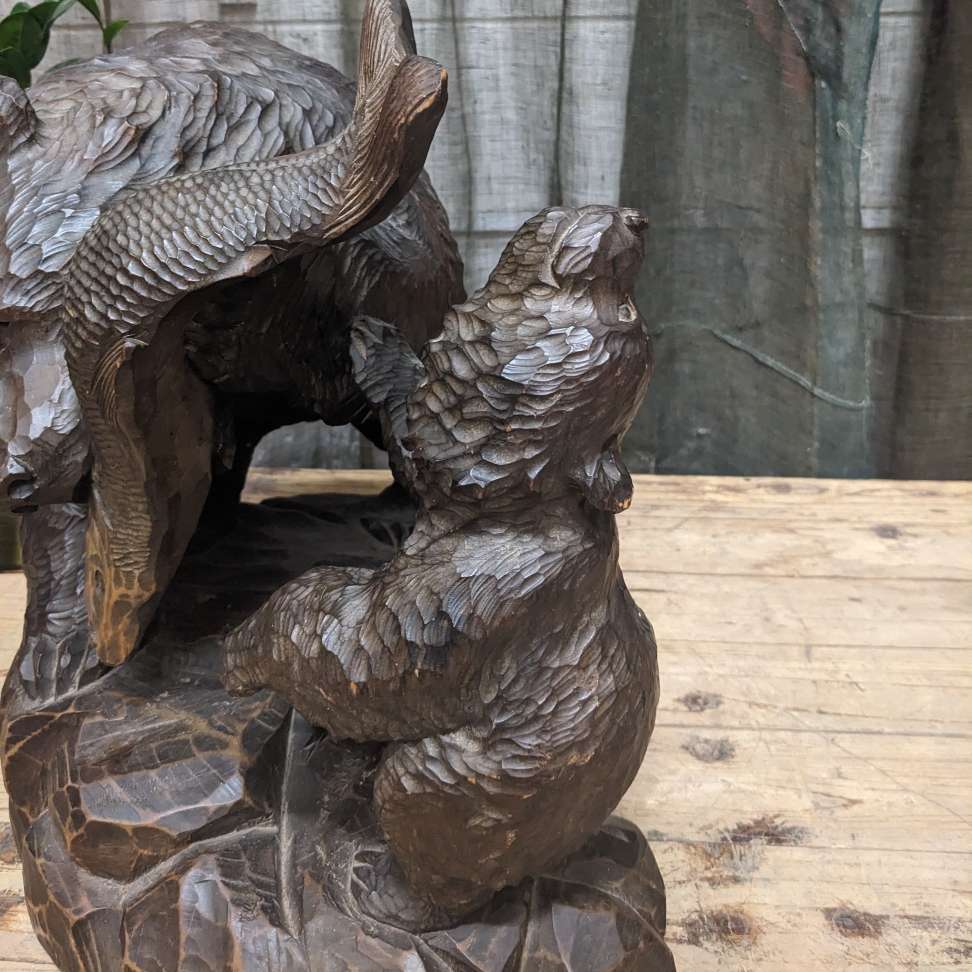 Japanese Carved Wooden Bears, Kibori Kuma