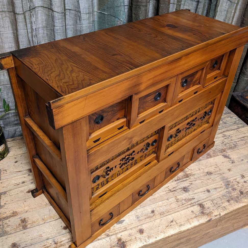 Vintage Japanese Sideboard - Elm & Cedar