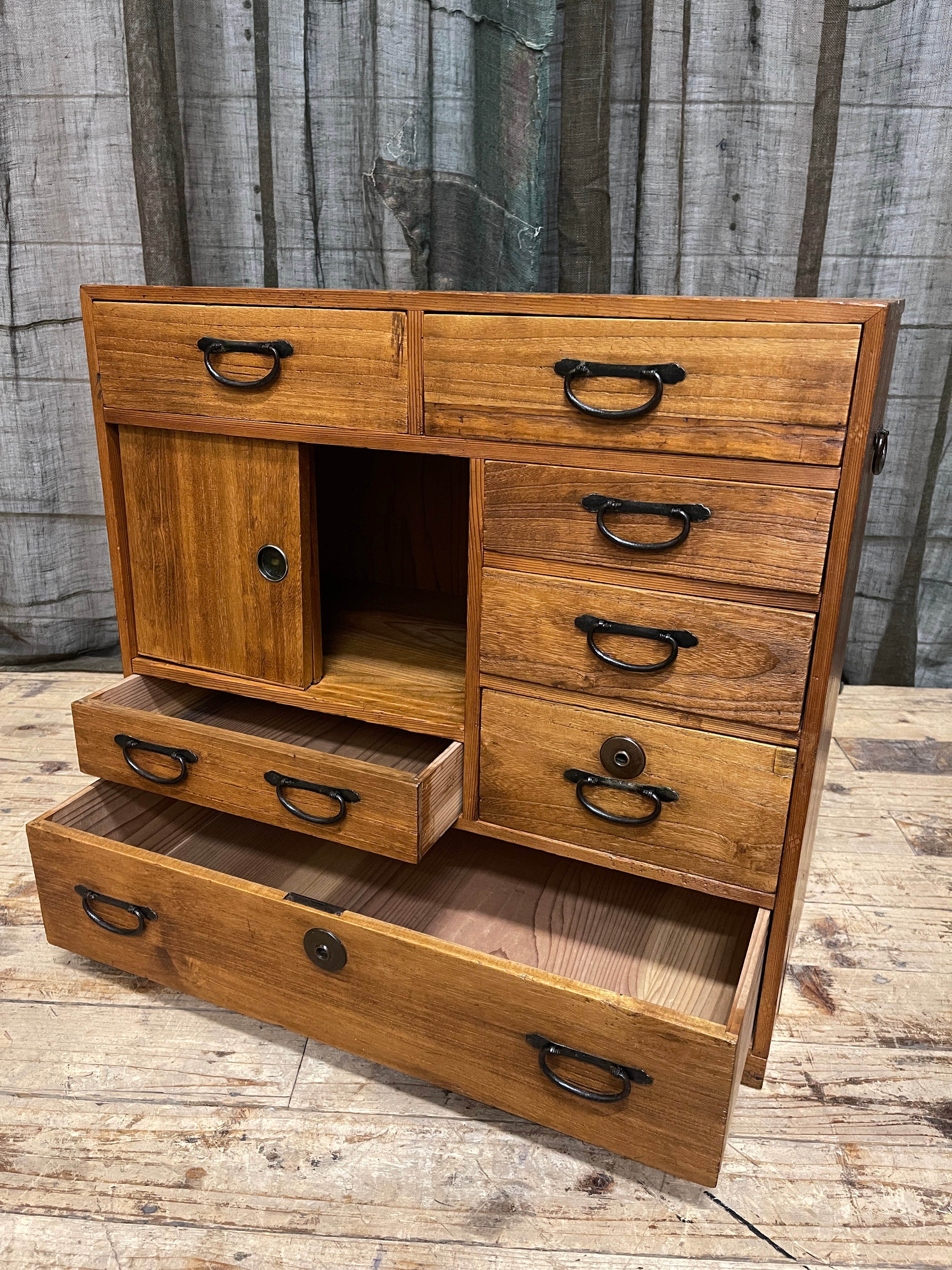 Ko Dansu, Japanese Side Cabinet - Paulownia & Cedar| Showa