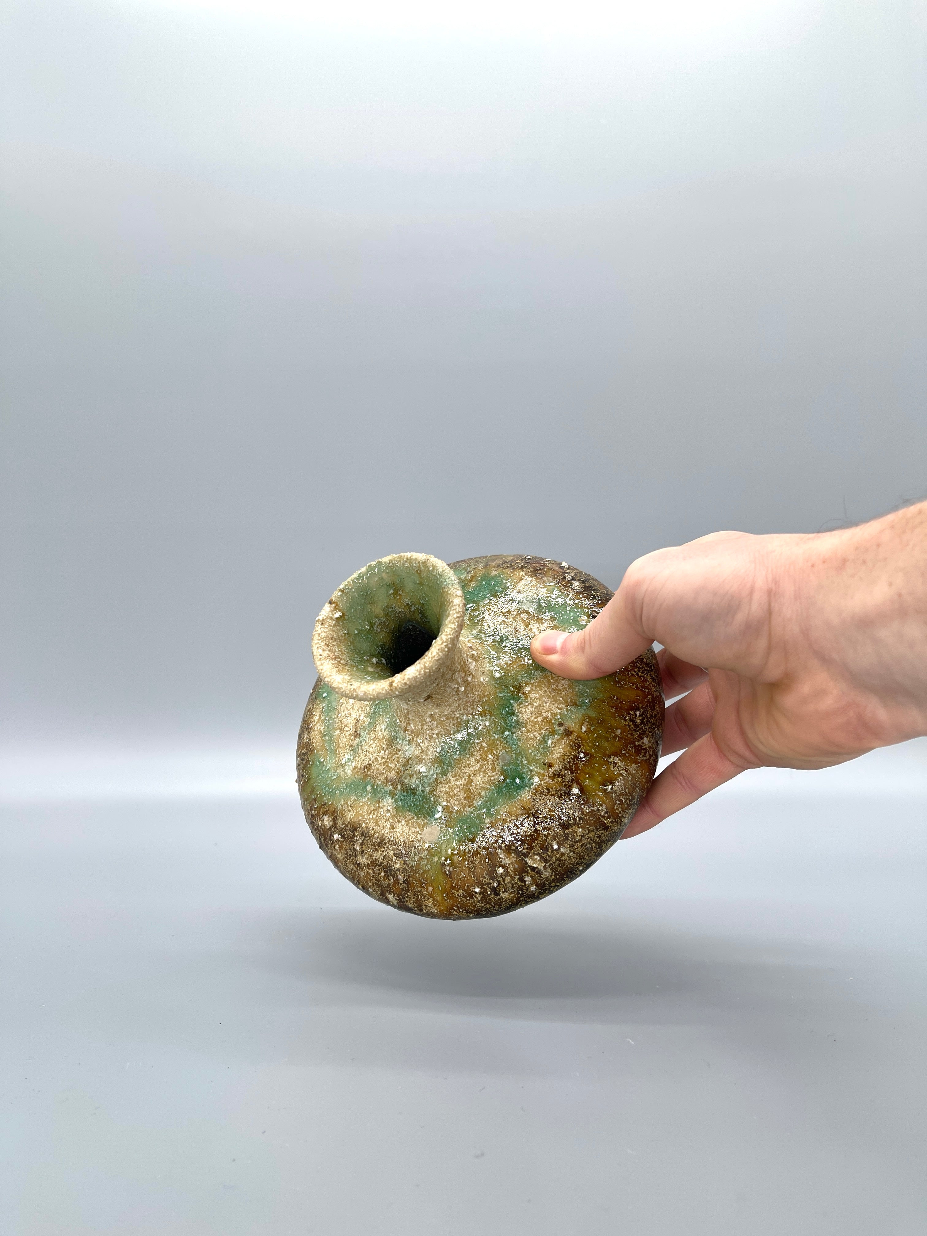 Vintage Japanese Ikebana Vase - Rough Earthy Texture