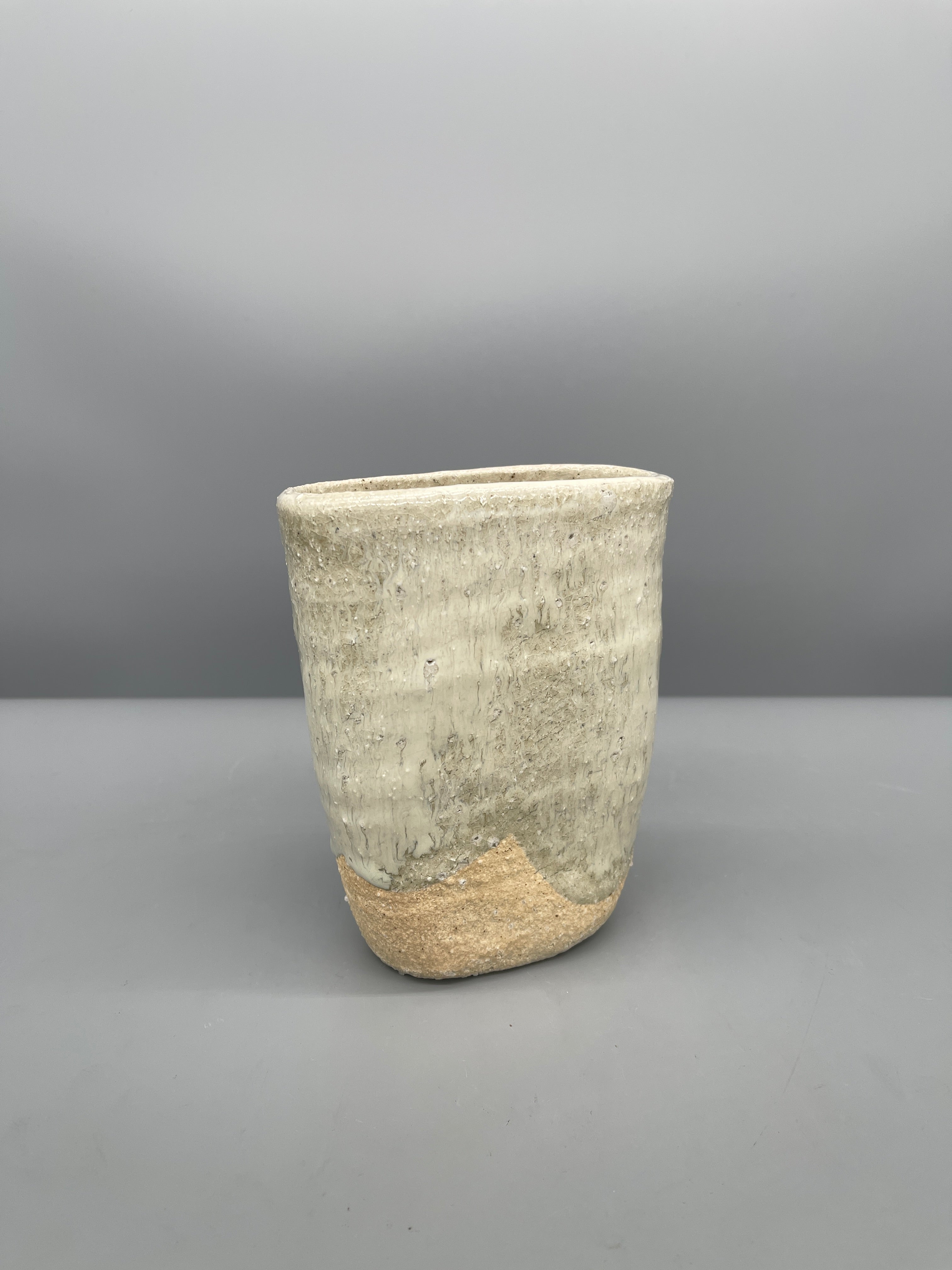 Vintage Japanese Pottery Wall Hanging Vase