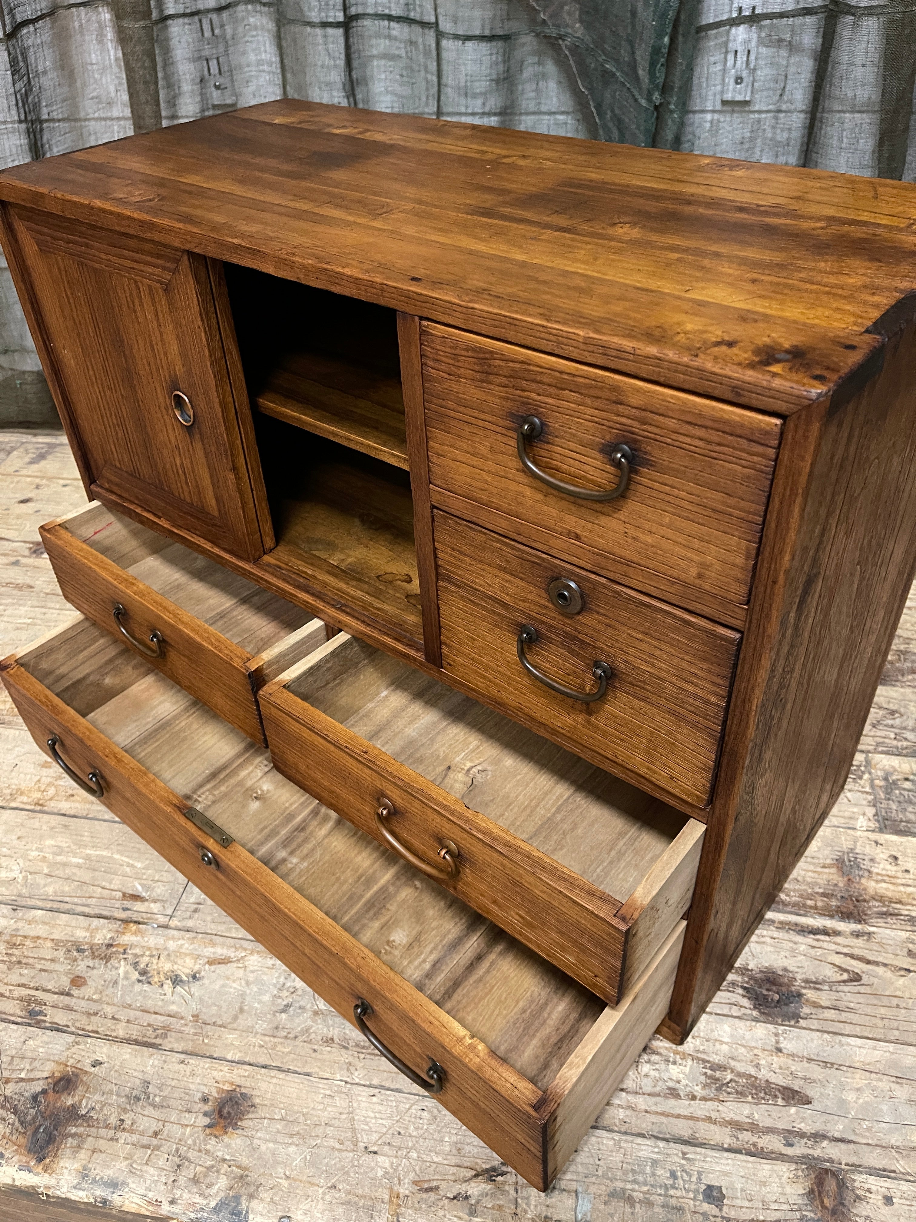 Ko Dansu, Japanese Side Cabinet - Paulownia | Taisho