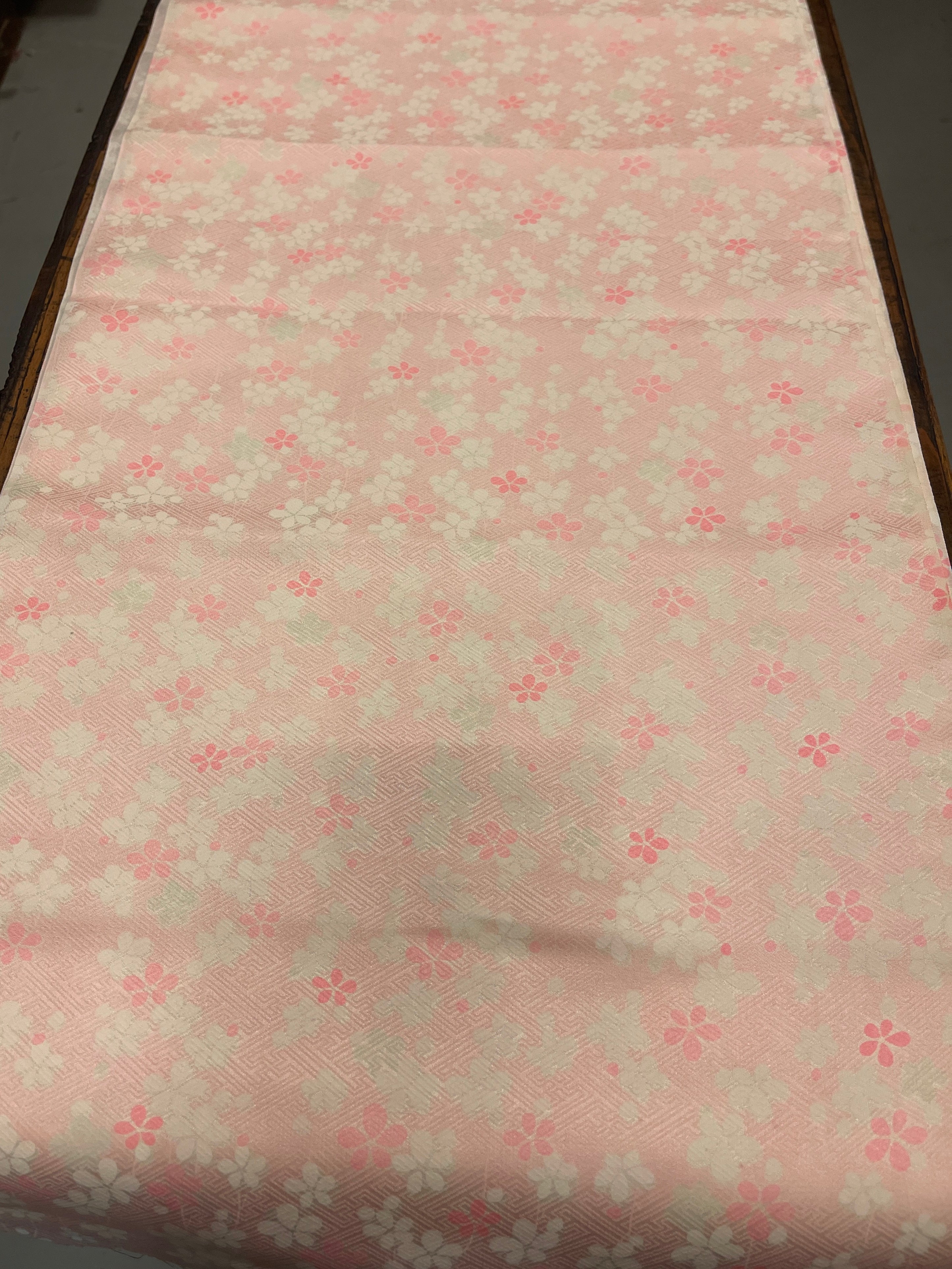 Japanese Pink Silk with Blossoms